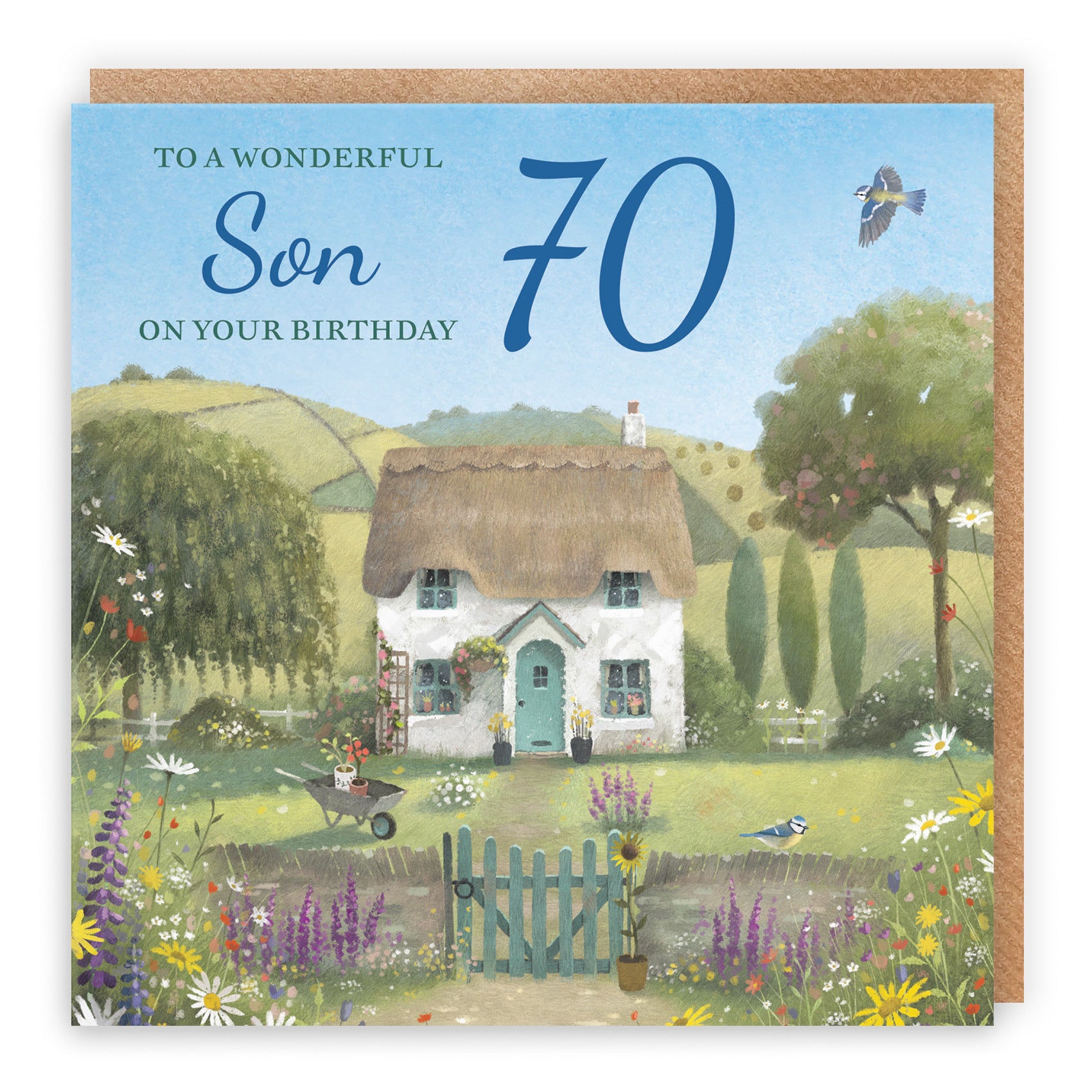 70th Son Birthday Card Thatched Cottage Milo's Gallery - Default Title (RT06780)
