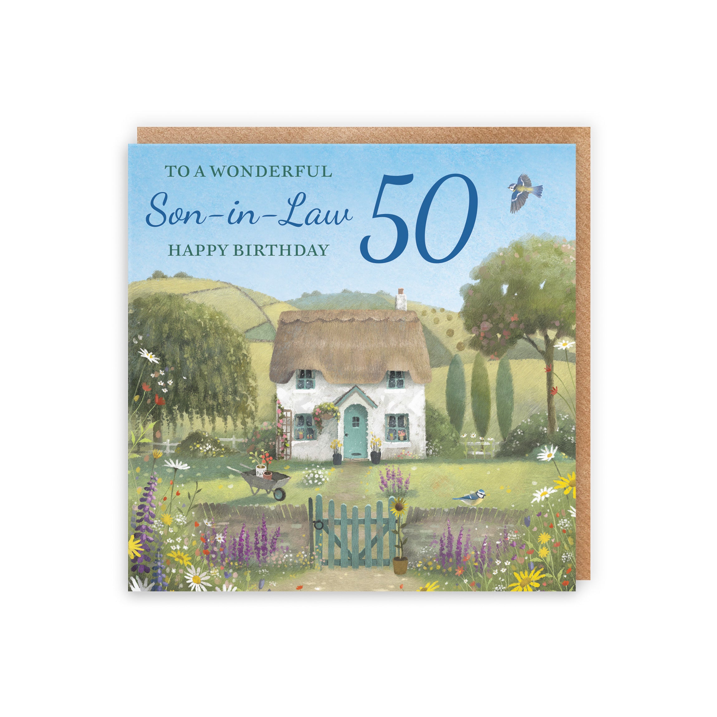 50th Son-in-Law Birthday Card Thatched Cottage Milo's Gallery - Default Title (RT06783)