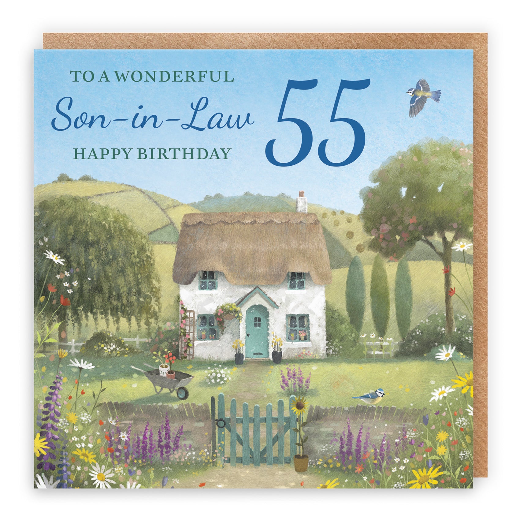 55th Son-in-Law Birthday Card Thatched Cottage Milo's Gallery - Default Title (RT06784)