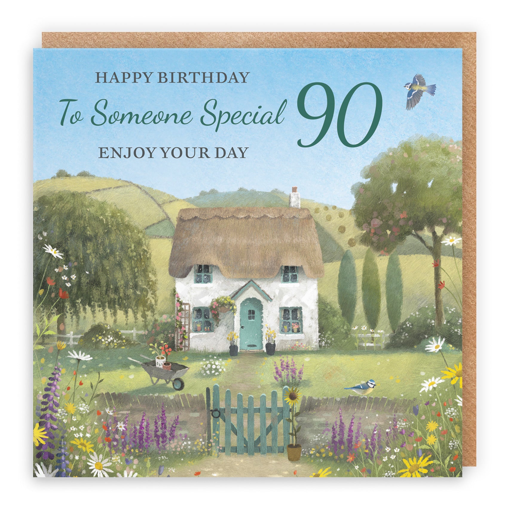 90th Someone Special Birthday Card Thatched Cottage Milo's Gallery - Default Title (RT06793)