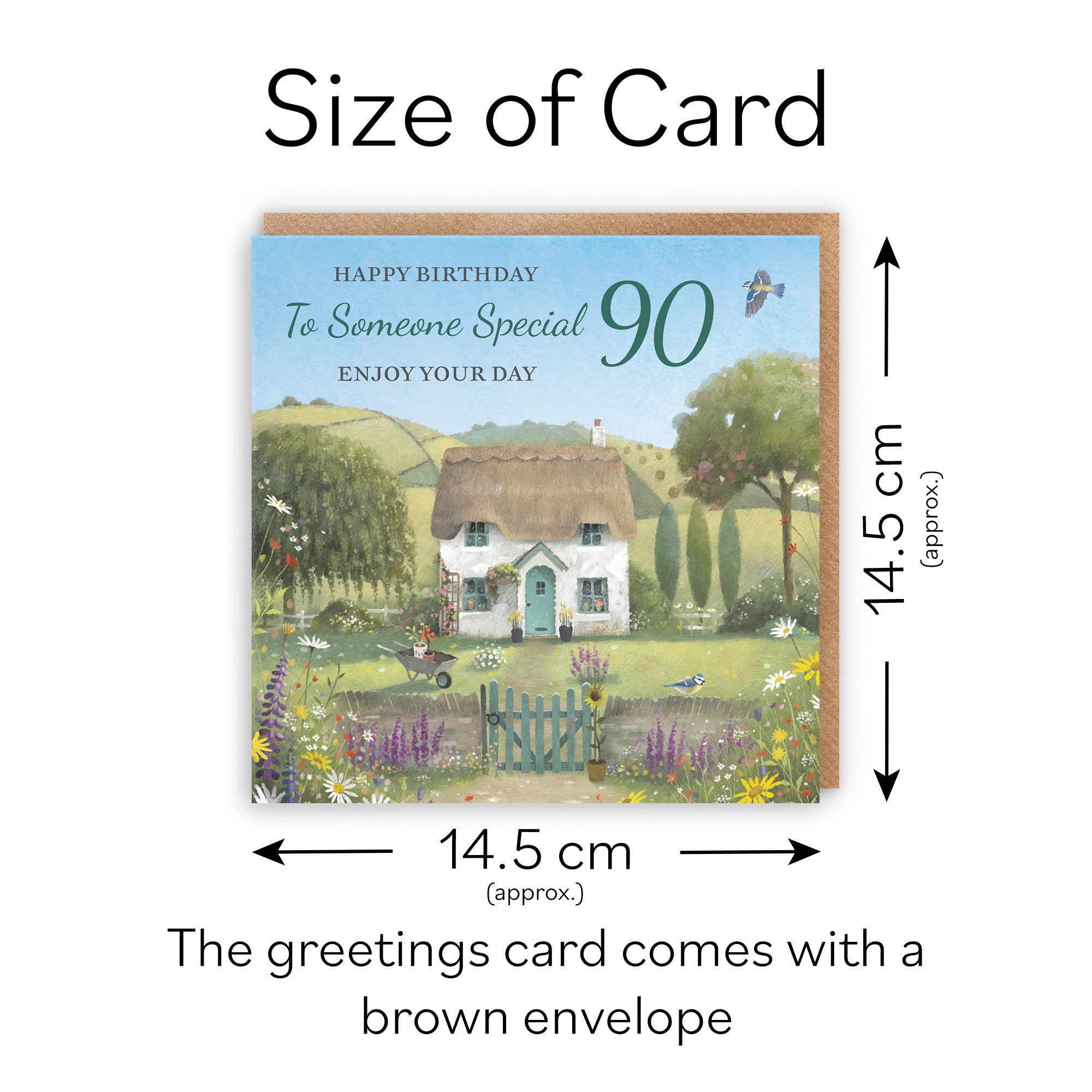 90th Someone Special Birthday Card Thatched Cottage Milo's Gallery - Default Title (RT06793)