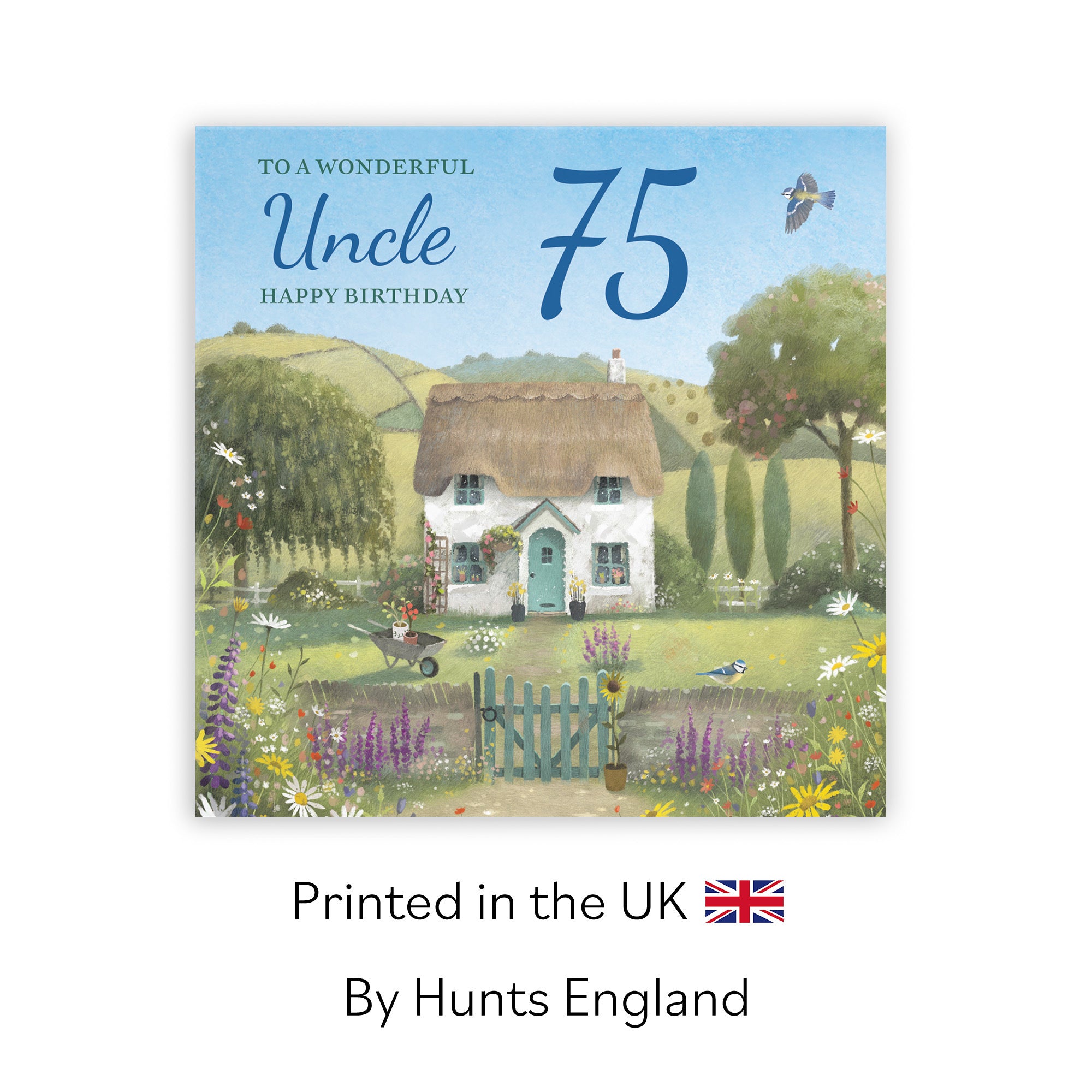 75th Uncle Birthday Card Thatched Cottage Milo's Gallery - Default Title (RT06796)