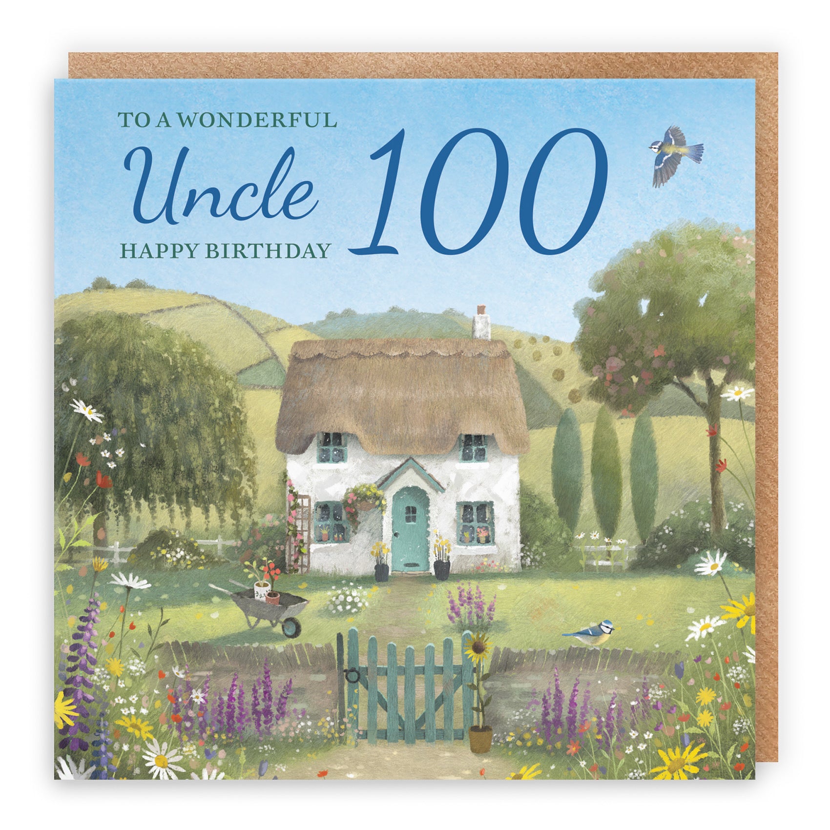 100th Uncle Birthday Card Thatched Cottage Milo's Gallery - Default Title (RT06801)