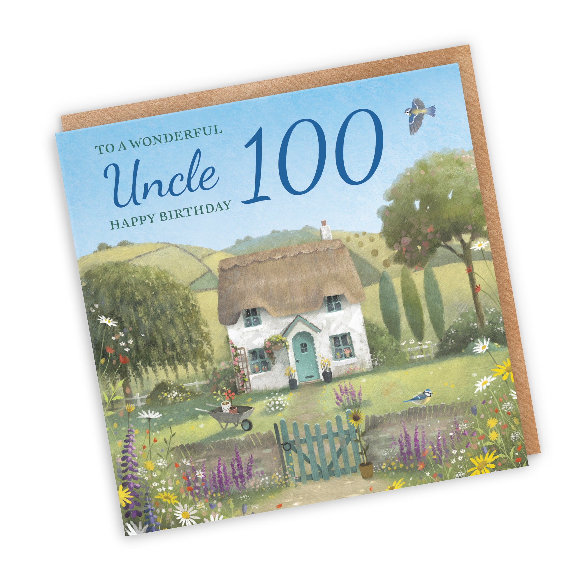 100th Uncle Birthday Card Thatched Cottage Milo's Gallery - Default Title (RT06801)