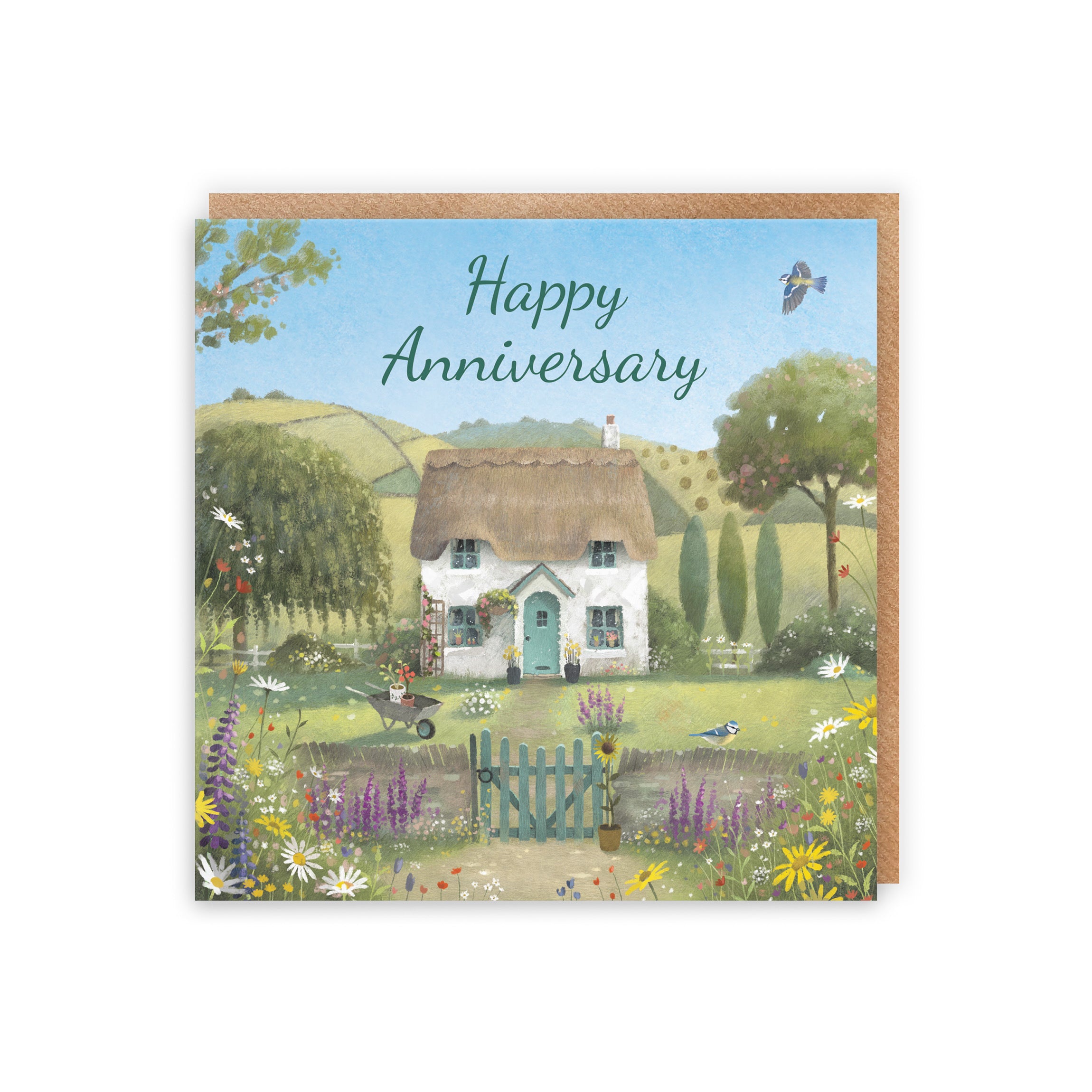 Anniversary Card Thatched Cottage Milo's Gallery - Default Title (RT06812)