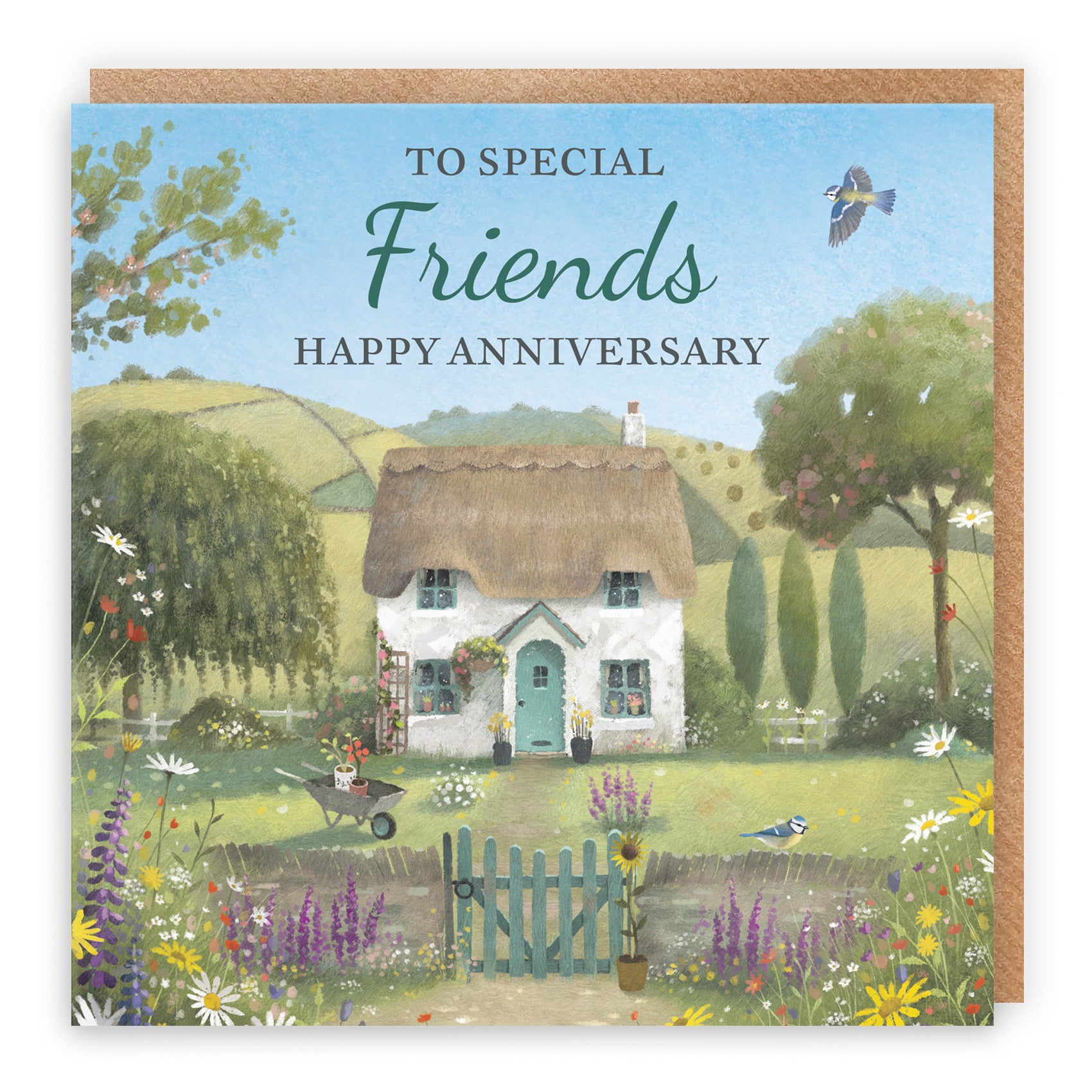 Friends Anniversary Card Thatched Cottage Milo's Gallery - Default Title (RT06814)