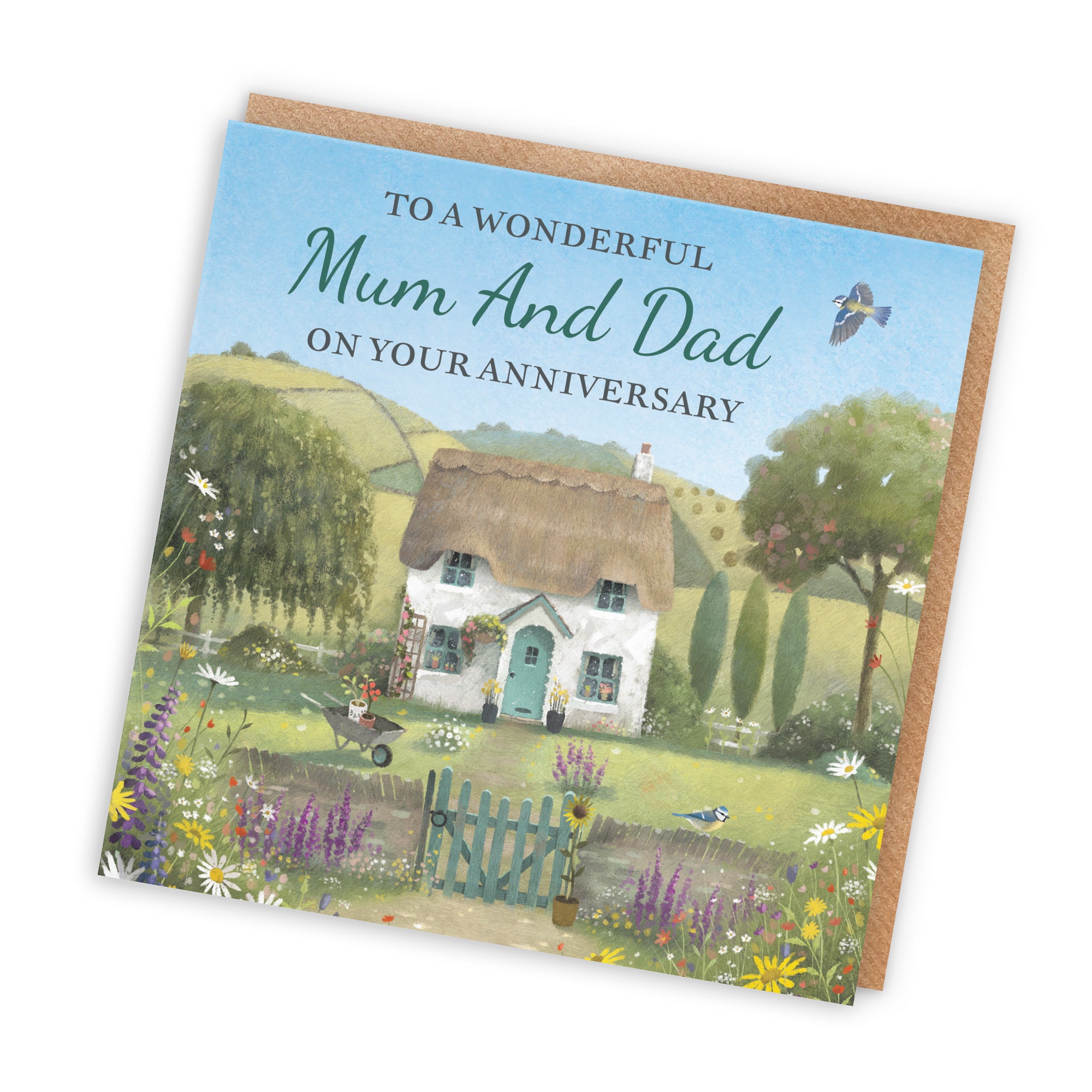 Mum And Dad Anniversary Card Thatched Cottage Milo's Gallery - Default Title (RT06816)