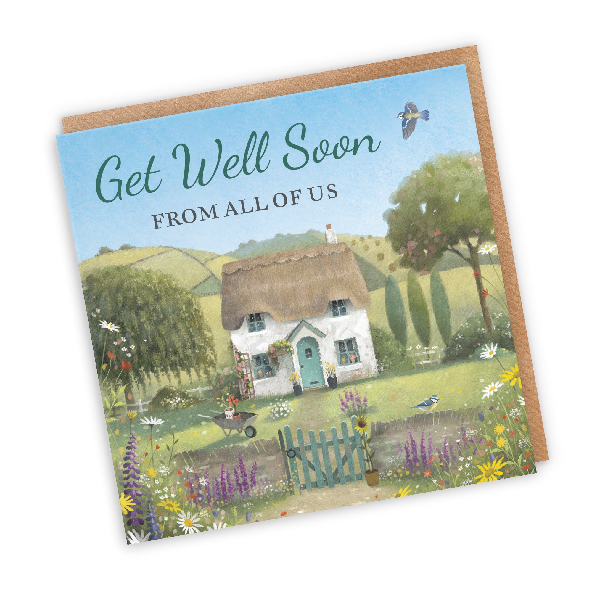 From All Of Us Get Well Card Thatched Cottage Milo's Gallery - Default Title (RT06821)
