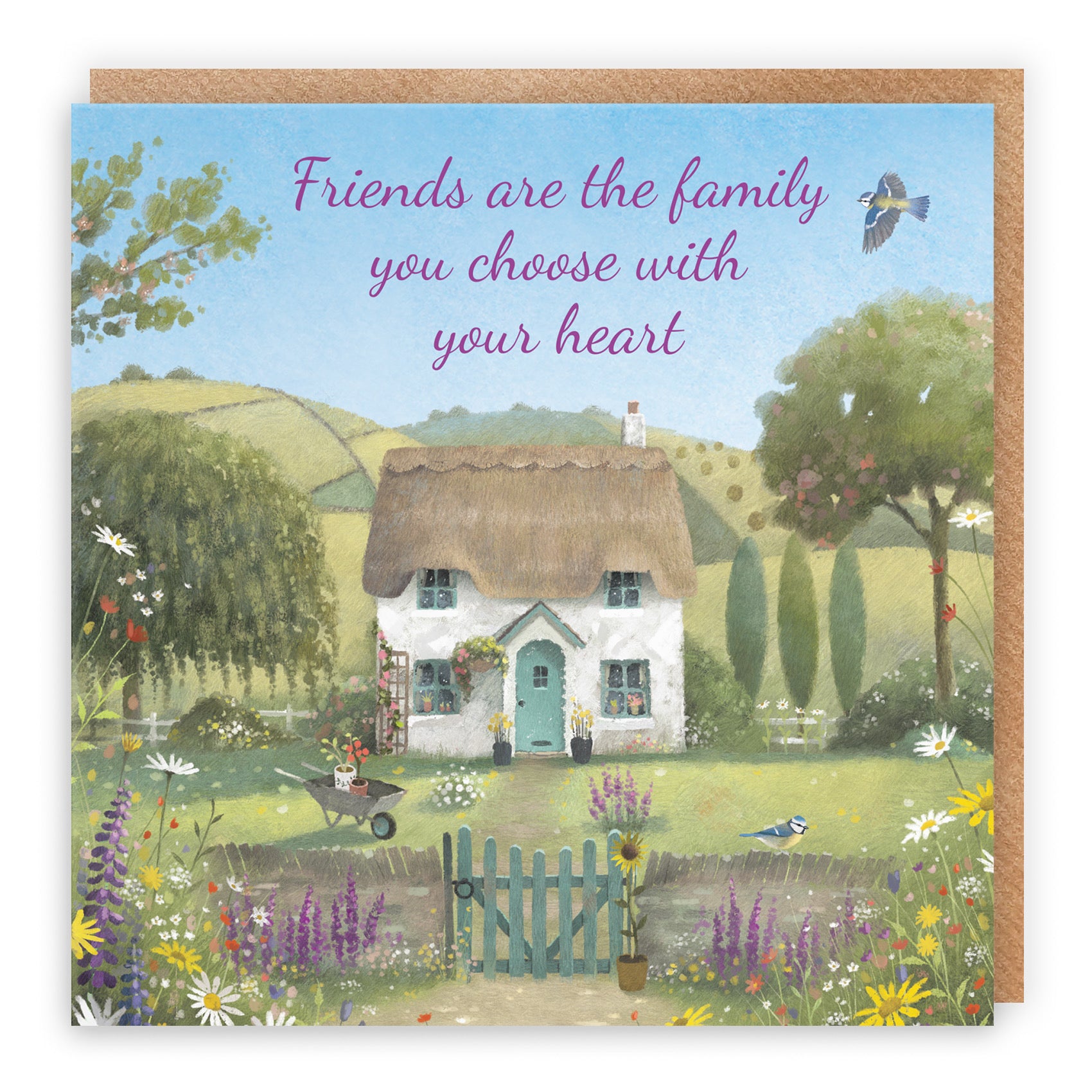 Friends Are Family You Choose Friendship Card Thatched Cottage Milo's Gallery - Default Title (RT06843)