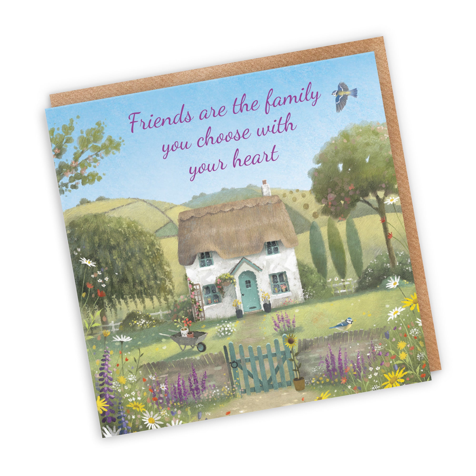 Friends Are Family You Choose Friendship Card Thatched Cottage Milo's Gallery - Default Title (RT06843)