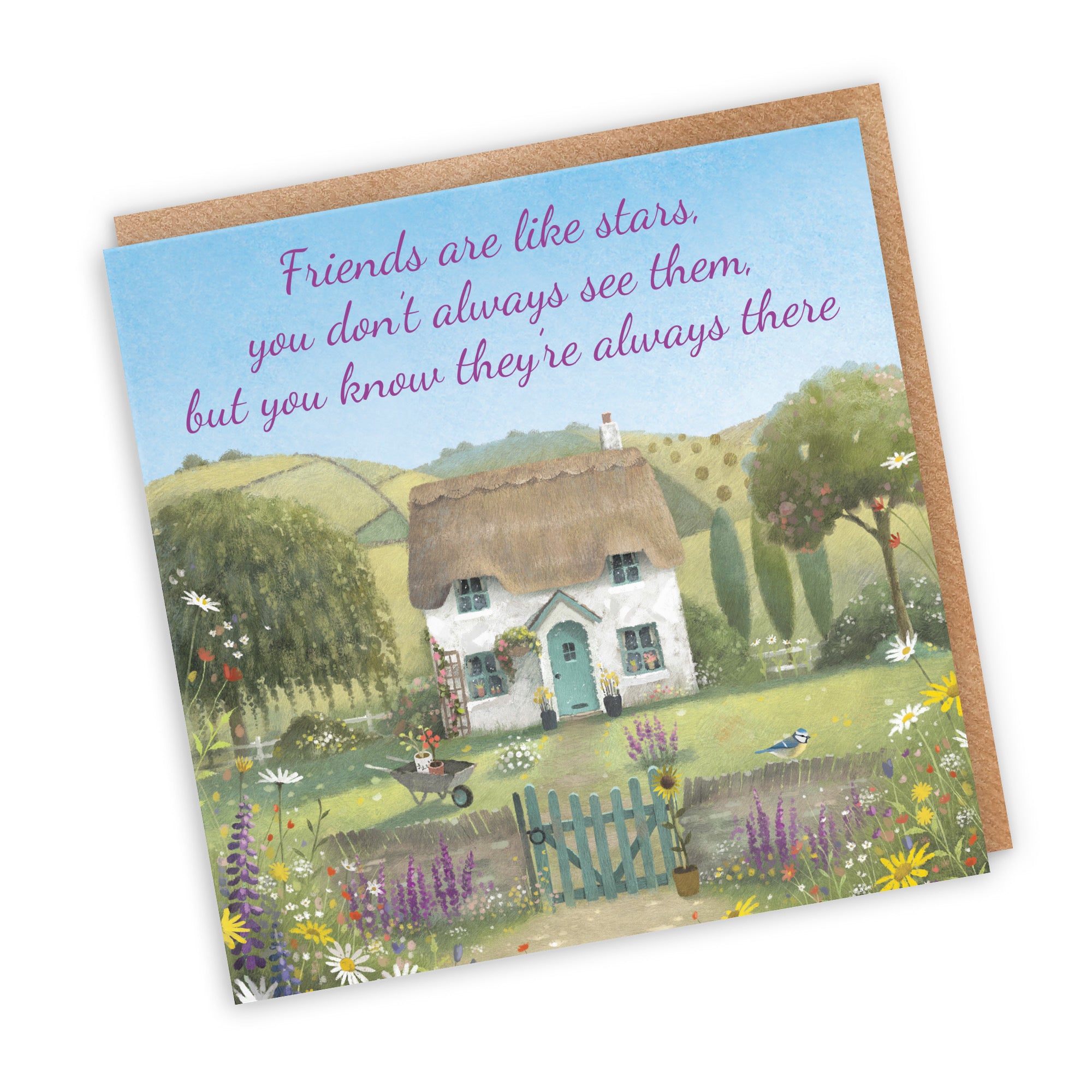 Friends Are Like Stars Friendship Card Thatched Cottage Milo's Gallery - Default Title (RT06844)