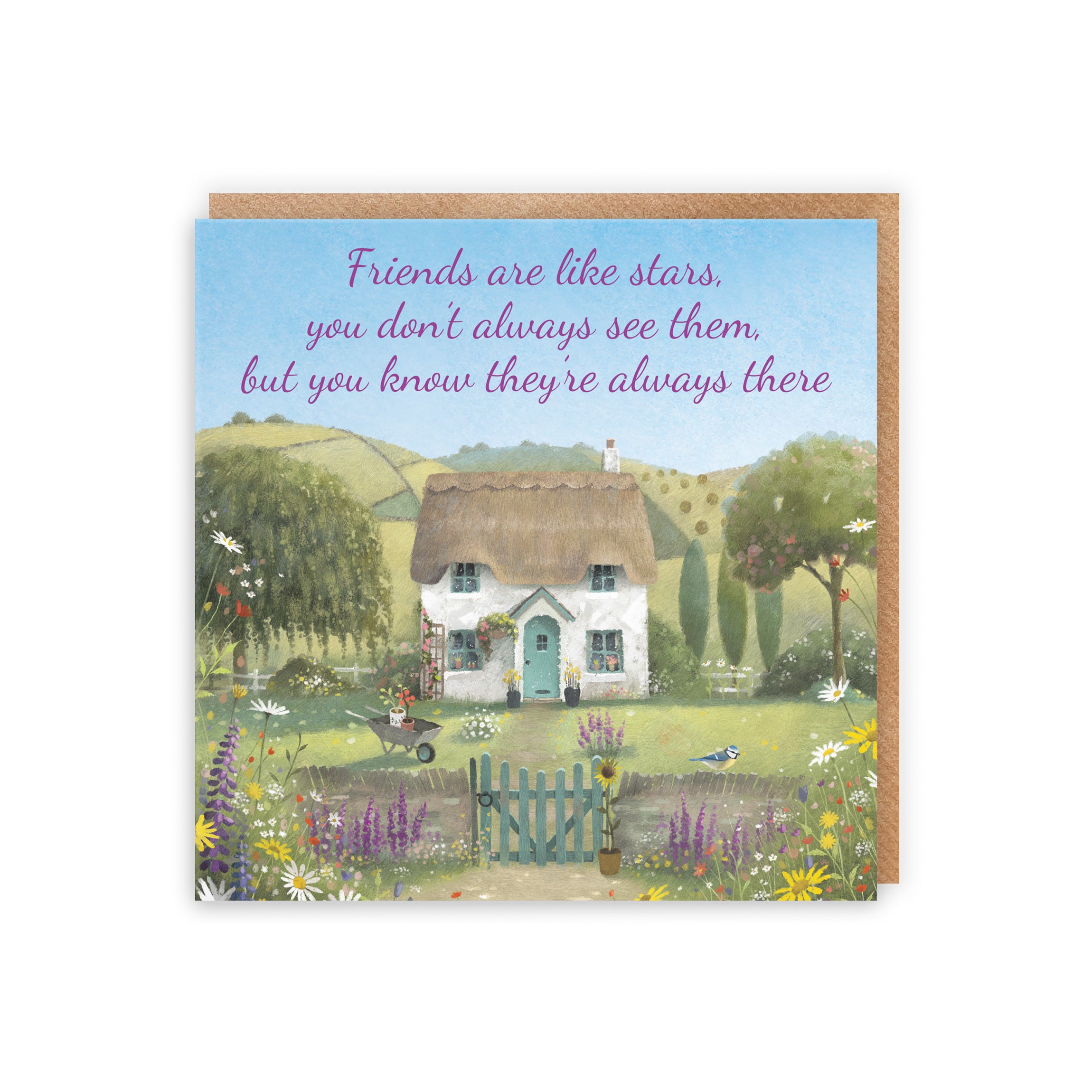 Friends Are Like Stars Friendship Card Thatched Cottage Milo's Gallery - Default Title (RT06844)