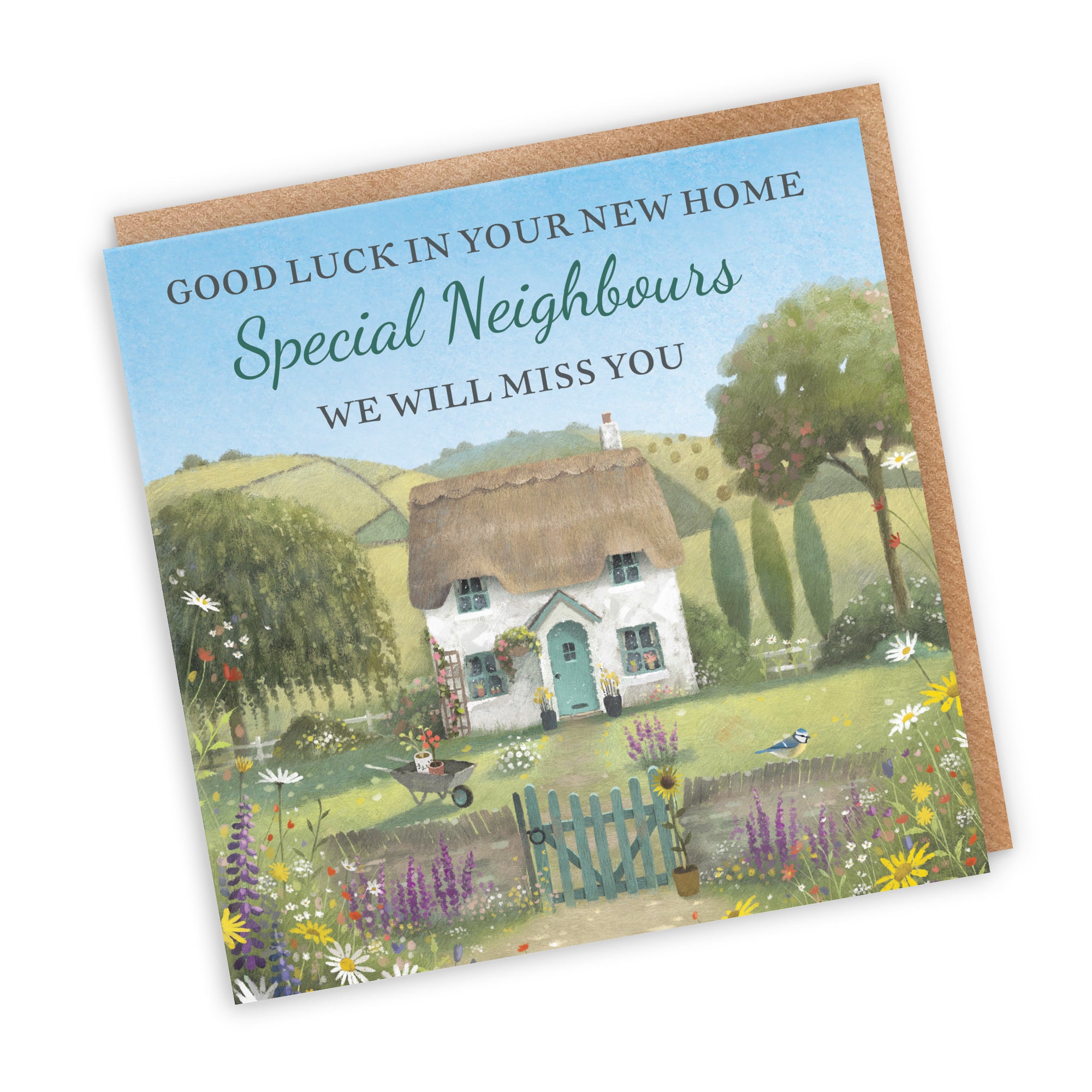 Neighbours Good Luck New Home Leaving Card Thatched Cottage Milo's Gallery - Default Title (RT06848)