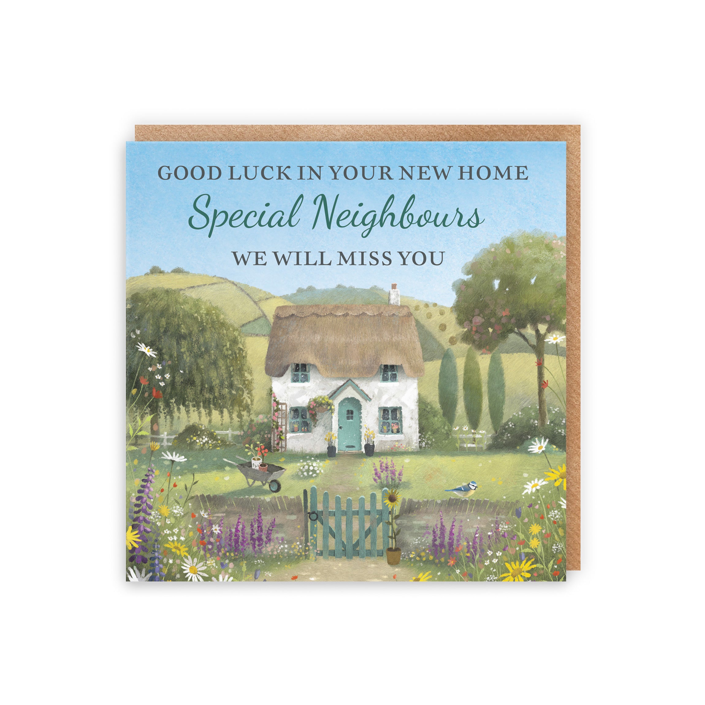 Neighbours Good Luck New Home Leaving Card Thatched Cottage Milo's Gallery - Default Title (RT06848)