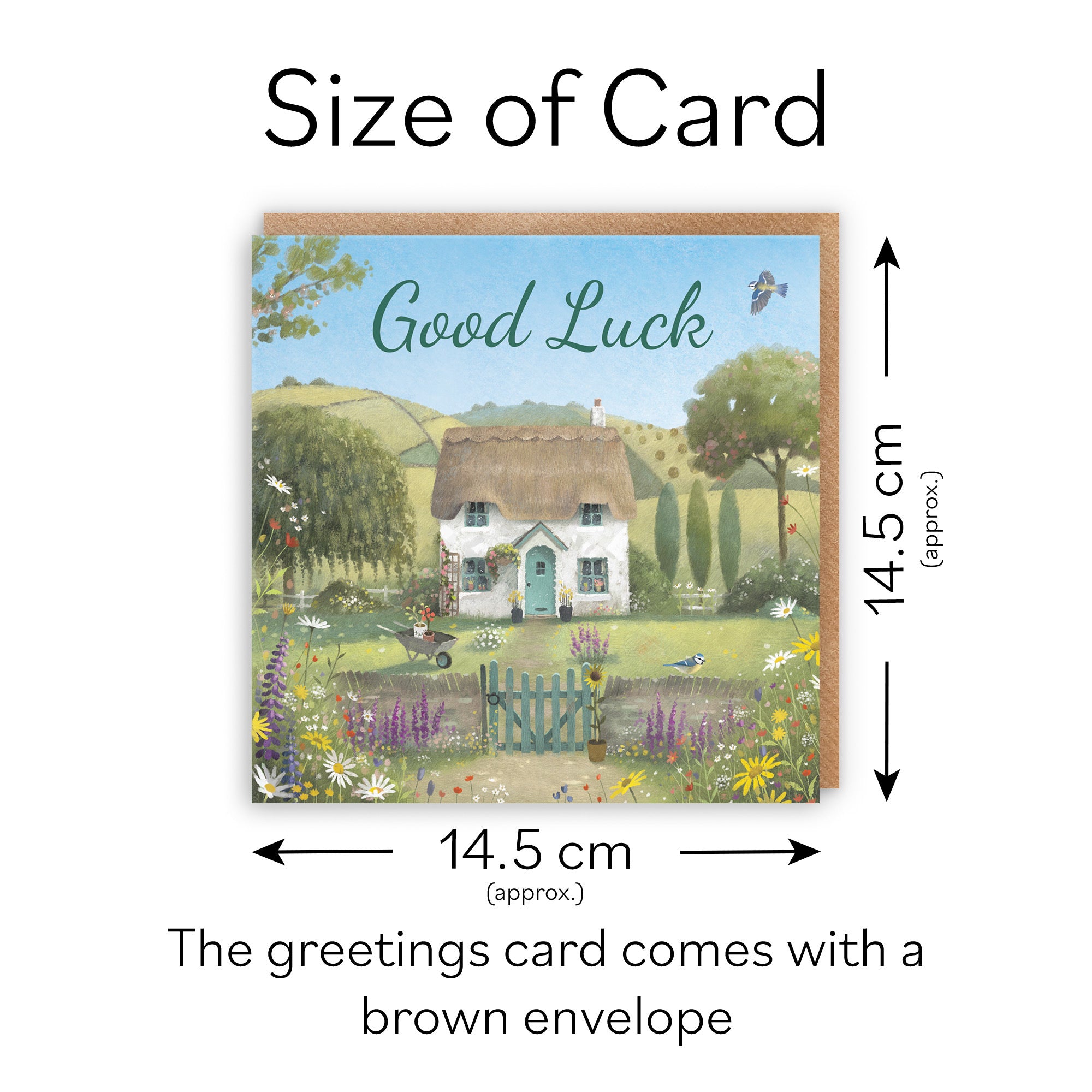 Good Luck Card Thatched Cottage Milo's Gallery - Default Title (RT06876)