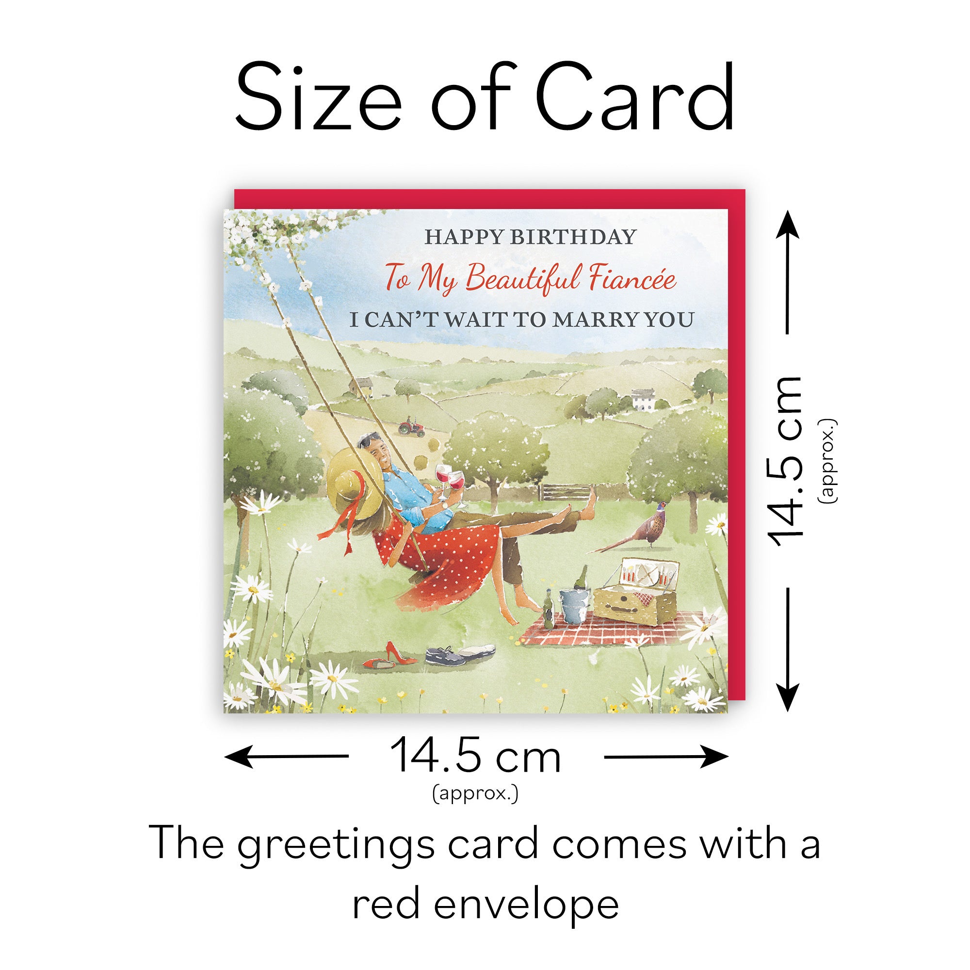 Fiancée Birthday Card Meadow Picnic Milo's Gallery - Default Title (RT06882)