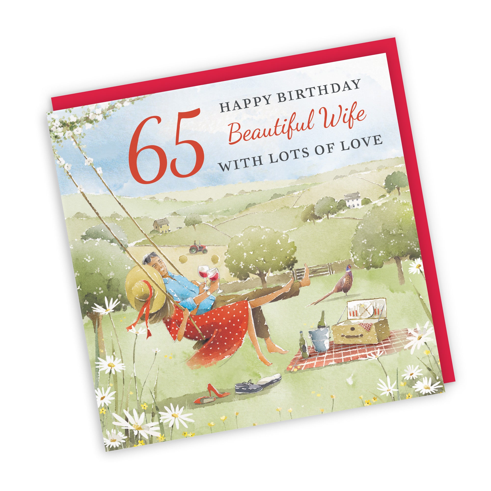 65th Wife Birthday Card Meadow Picnic Milo's Gallery - Default Title (RT06903)