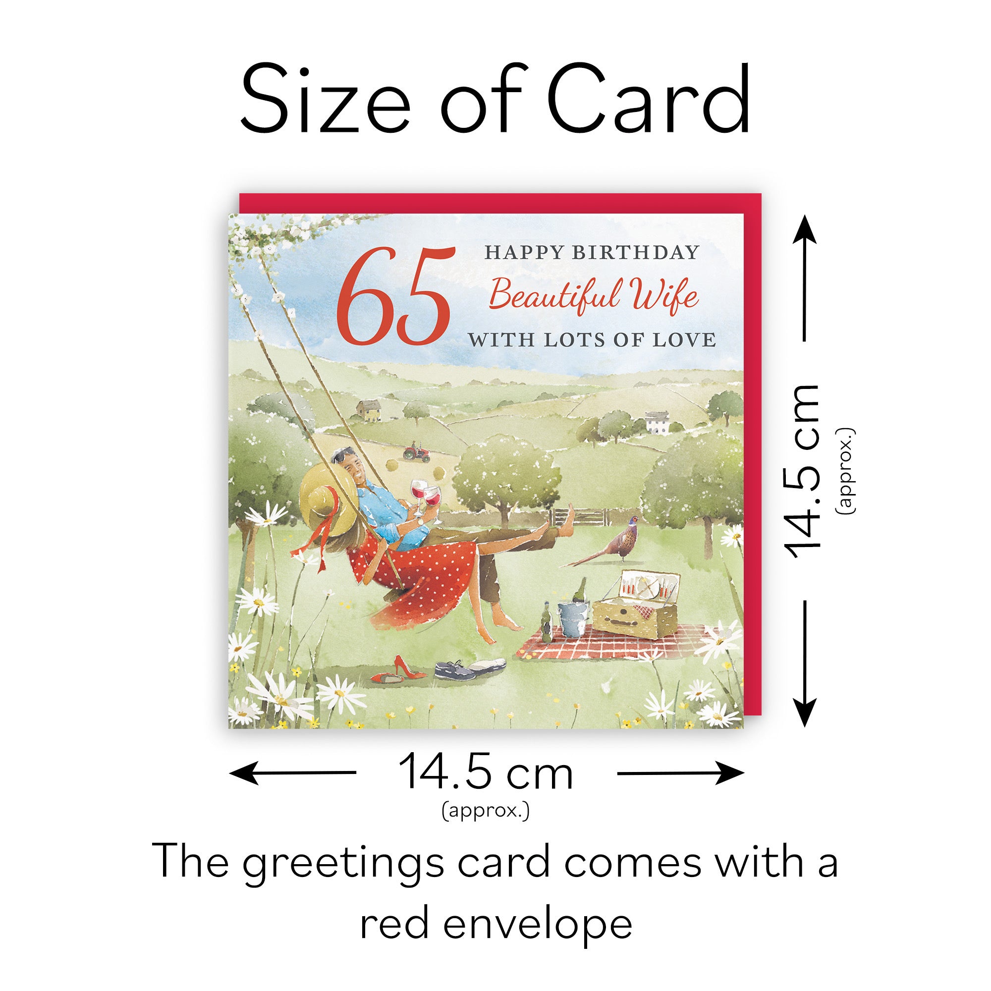 65th Wife Birthday Card Meadow Picnic Milo's Gallery - Default Title (RT06903)