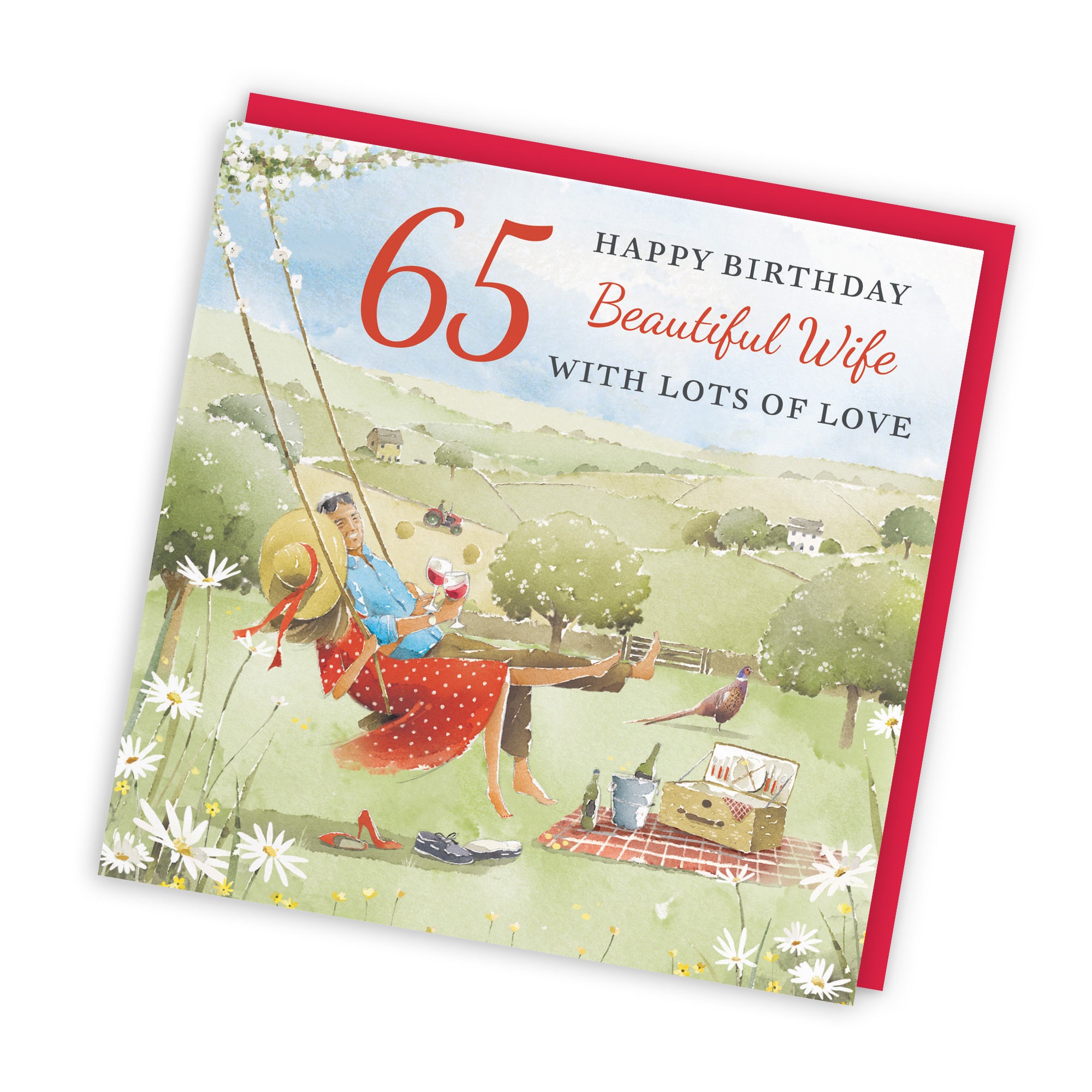 65th Wife Birthday Card Meadow Picnic Milo's Gallery - Default Title (RT06903)