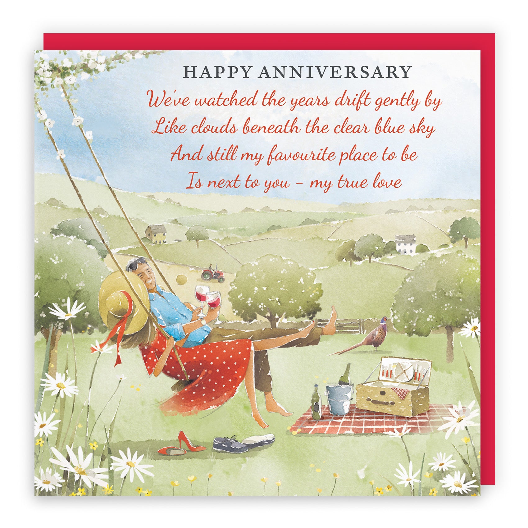 Anniversary Card Meadow Picnic Love Verse Years Drift By Milo's Gallery - Default Title (RT06905)