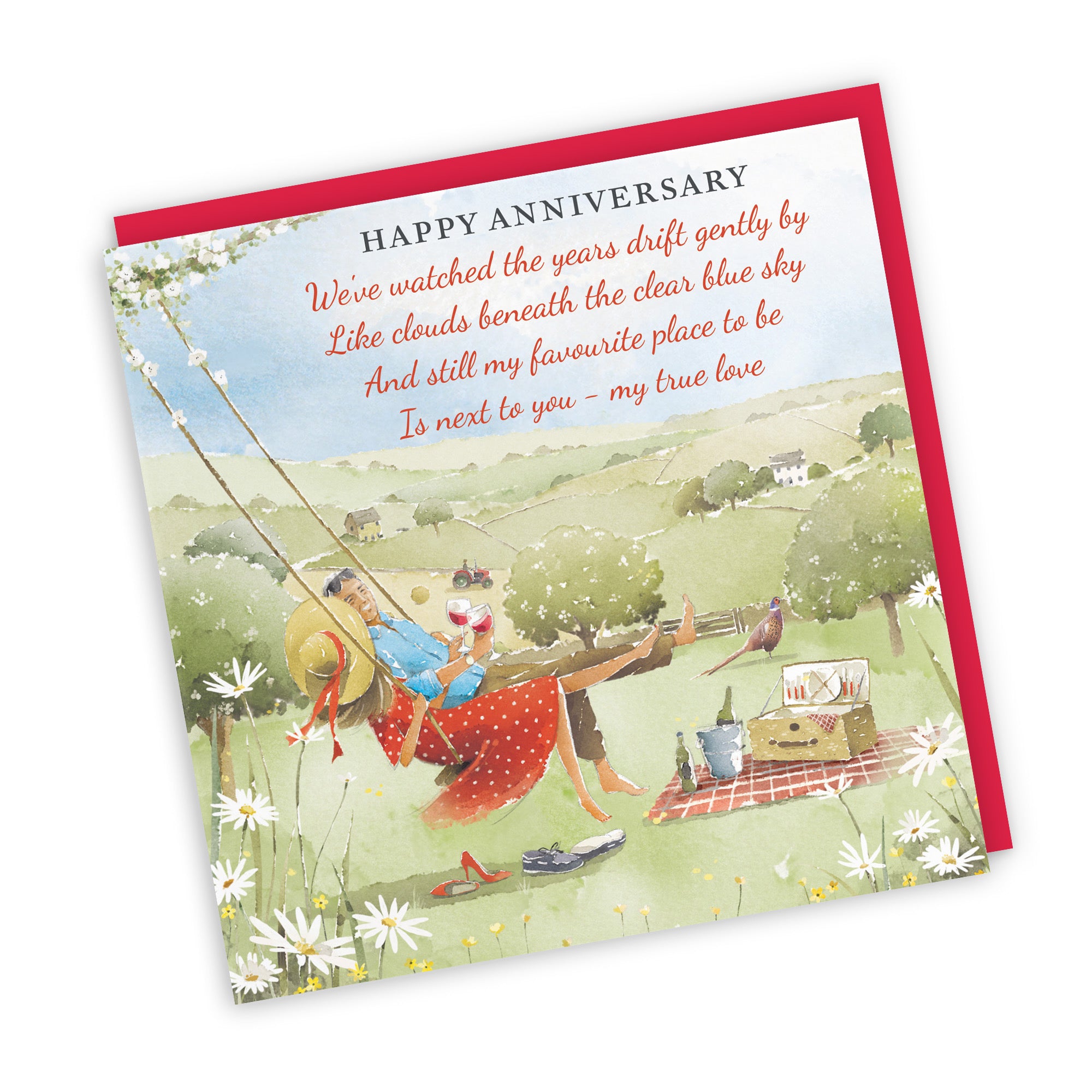 Anniversary Card Meadow Picnic Love Verse Years Drift By Milo's Gallery - Default Title (RT06905)