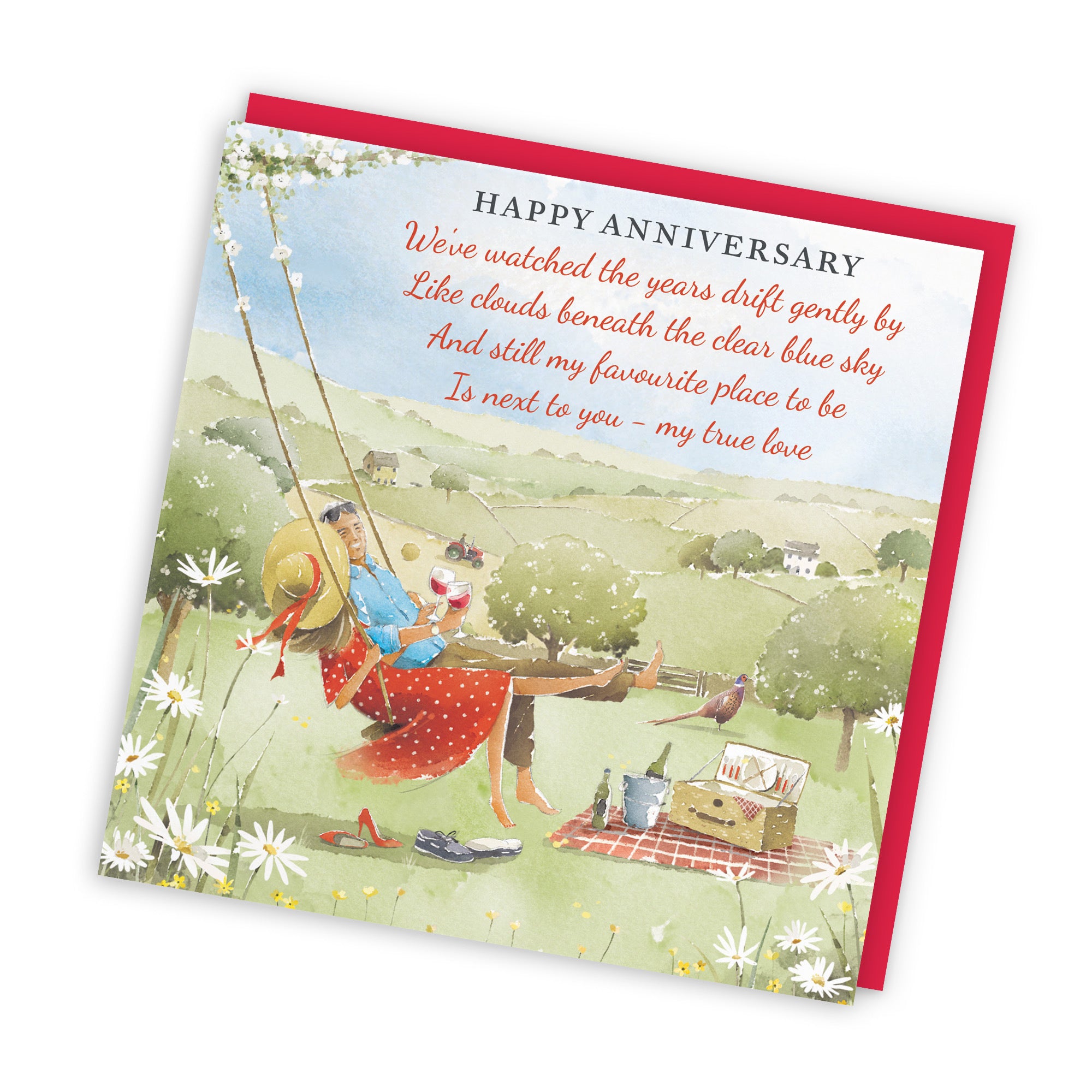 Anniversary Card Meadow Picnic Love Verse Years Drift By Milo's Gallery - Default Title (RT06905)
