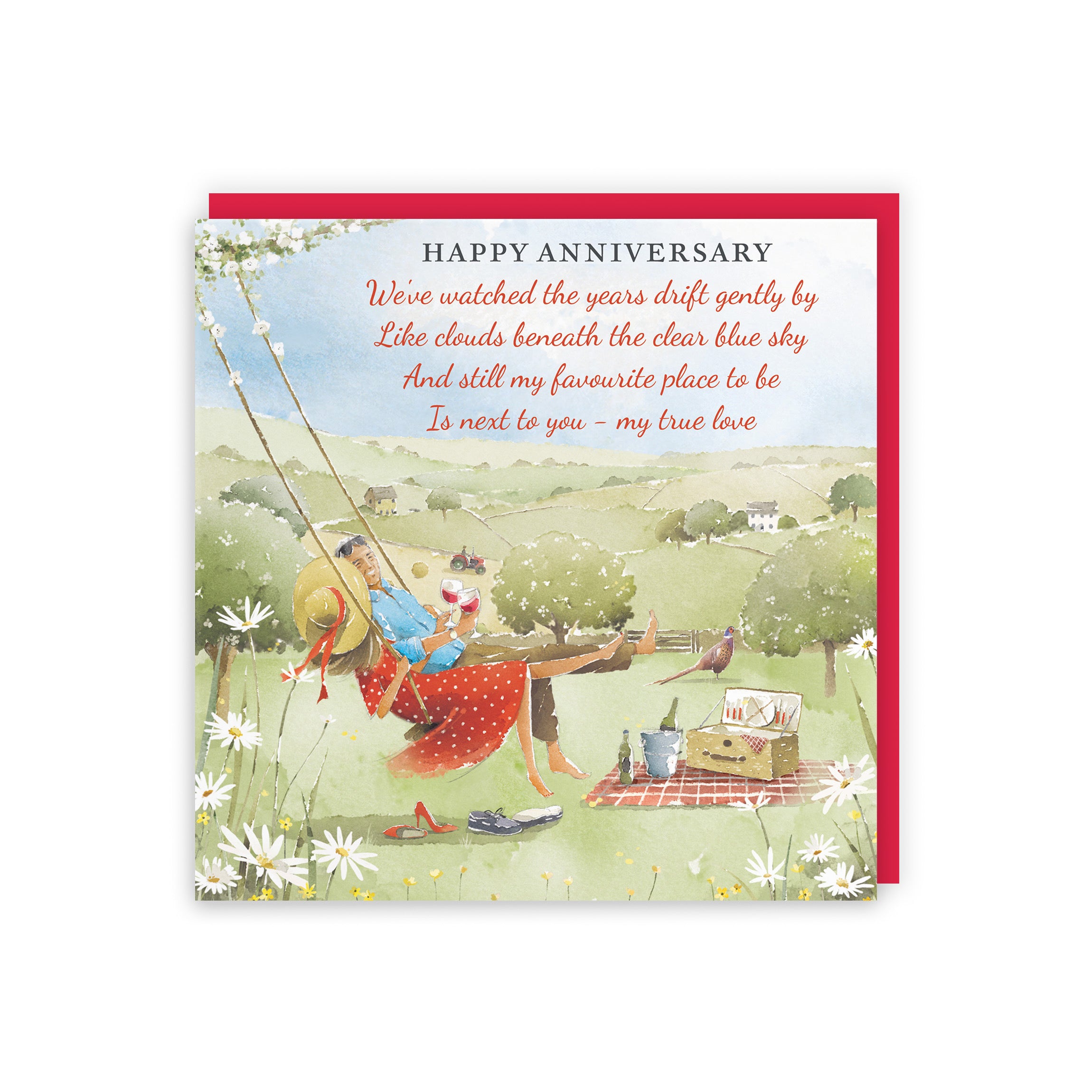Anniversary Card Meadow Picnic Love Verse Years Drift By Milo's Gallery - Default Title (RT06905)