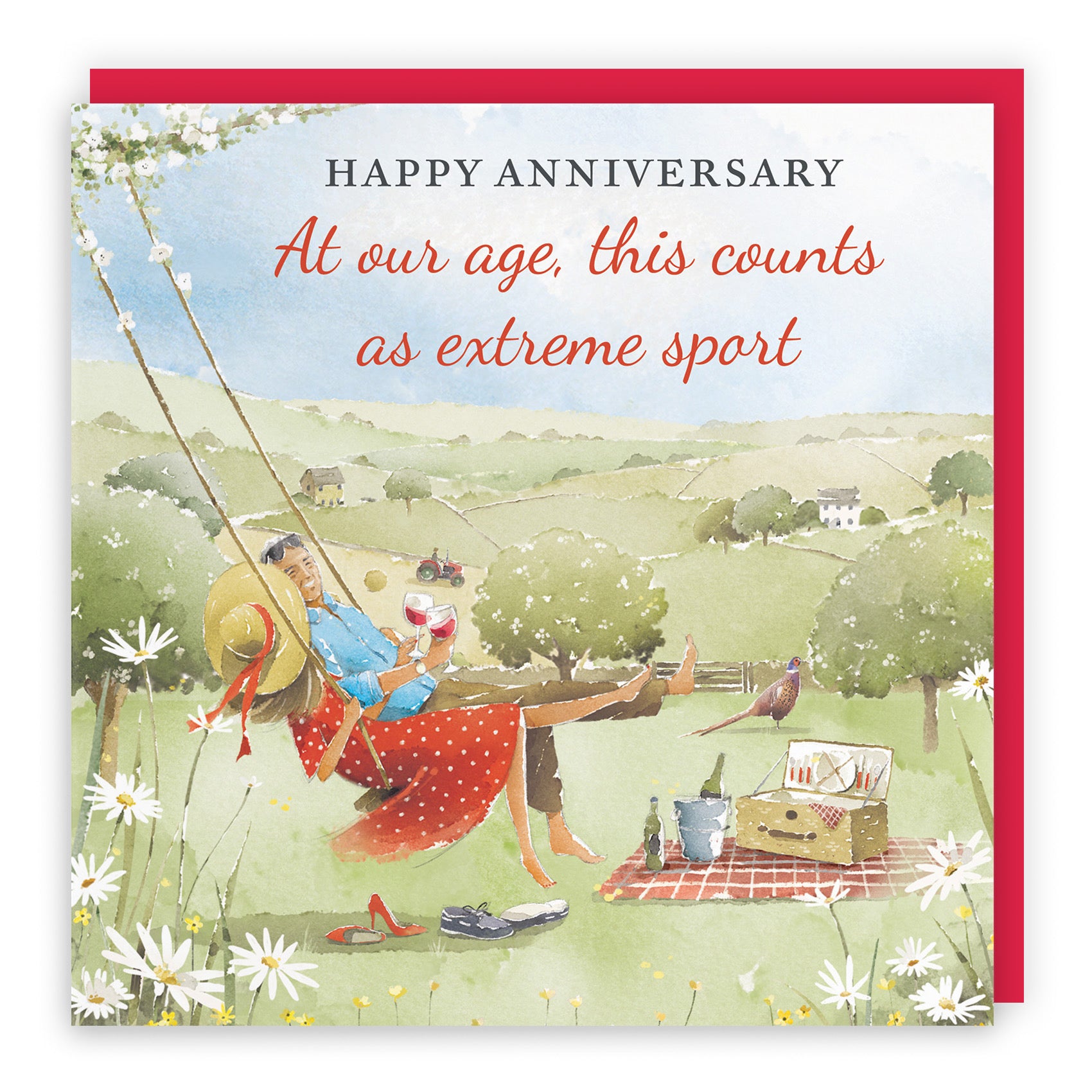 Anniversary Card Meadow Picnic Funny Joke Extreme Sport Milo's Gallery - Default Title (RT06906)