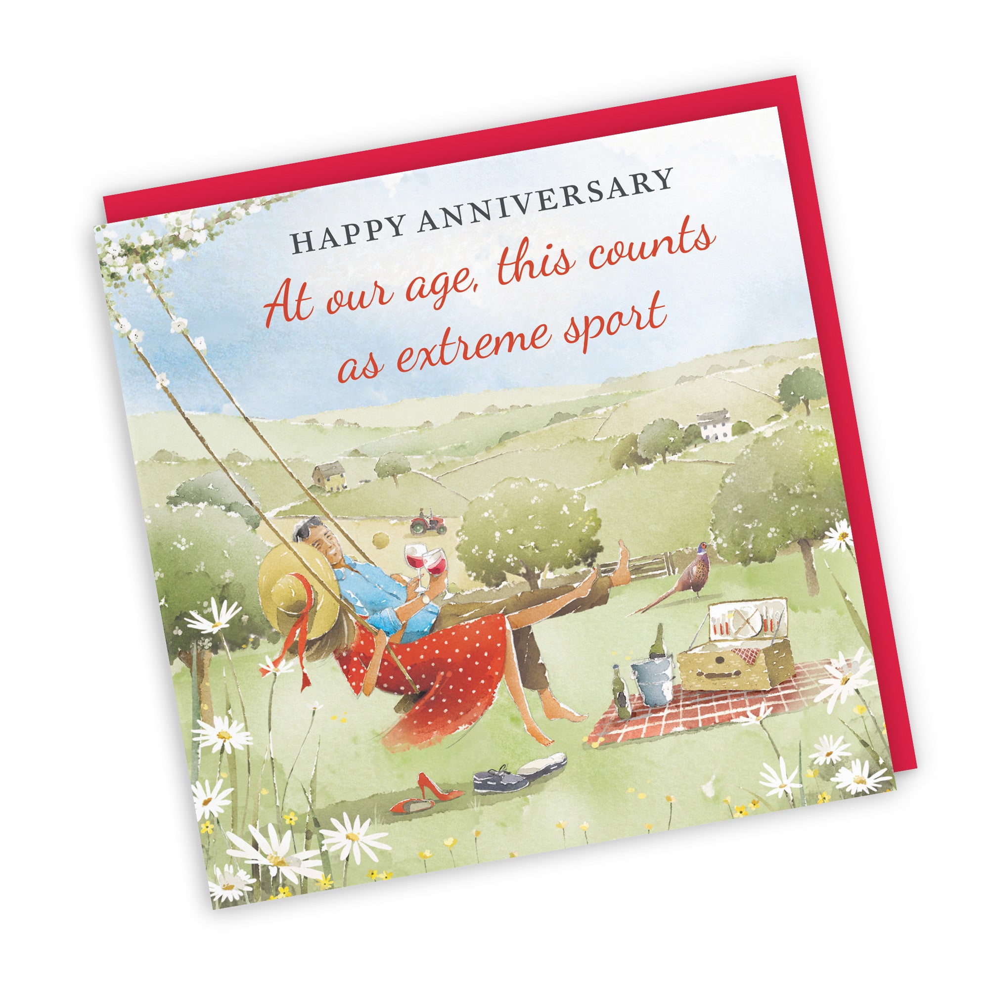 Anniversary Card Meadow Picnic Funny Joke Extreme Sport Milo's Gallery - Default Title (RT06906)