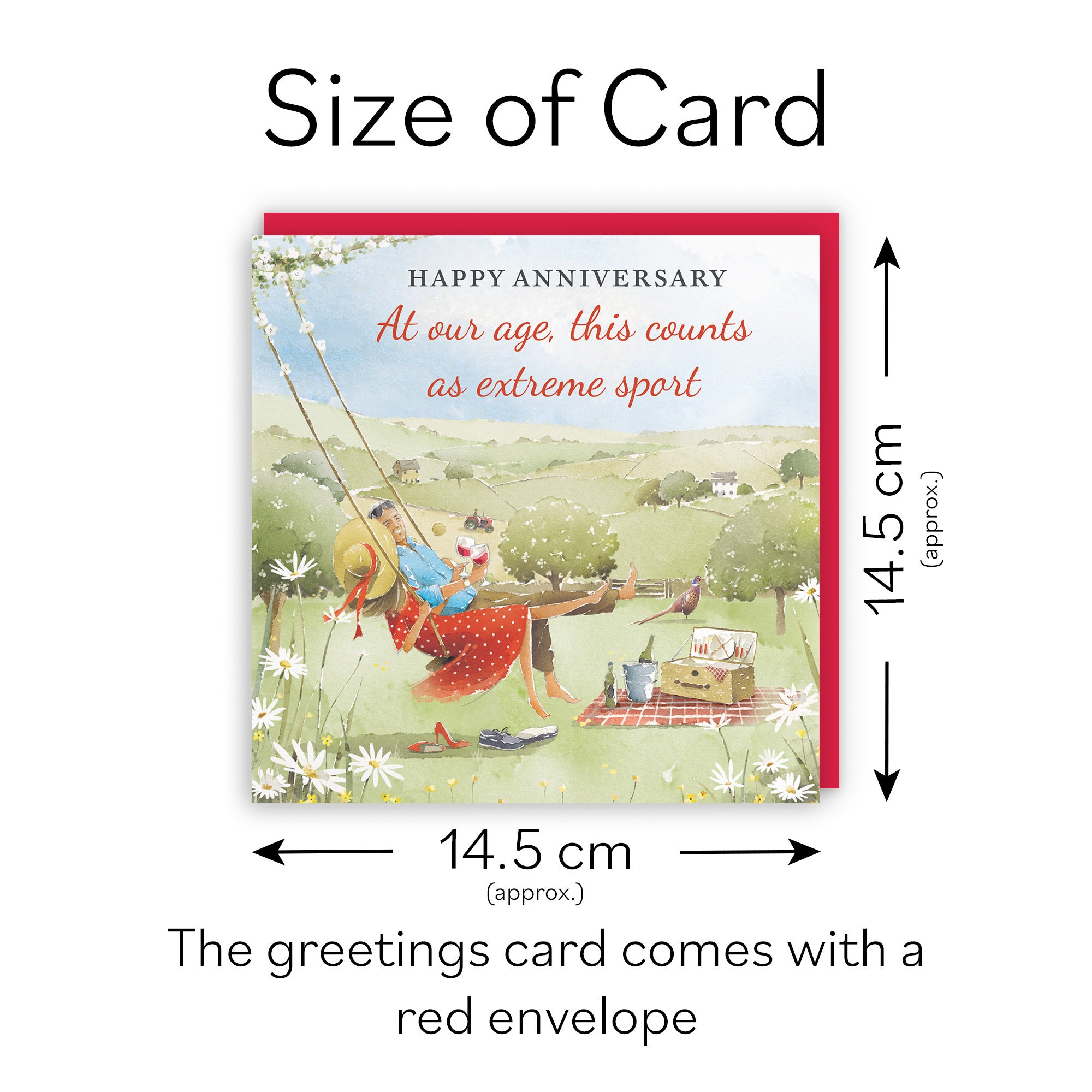 Anniversary Card Meadow Picnic Funny Joke Extreme Sport Milo's Gallery - Default Title (RT06906)