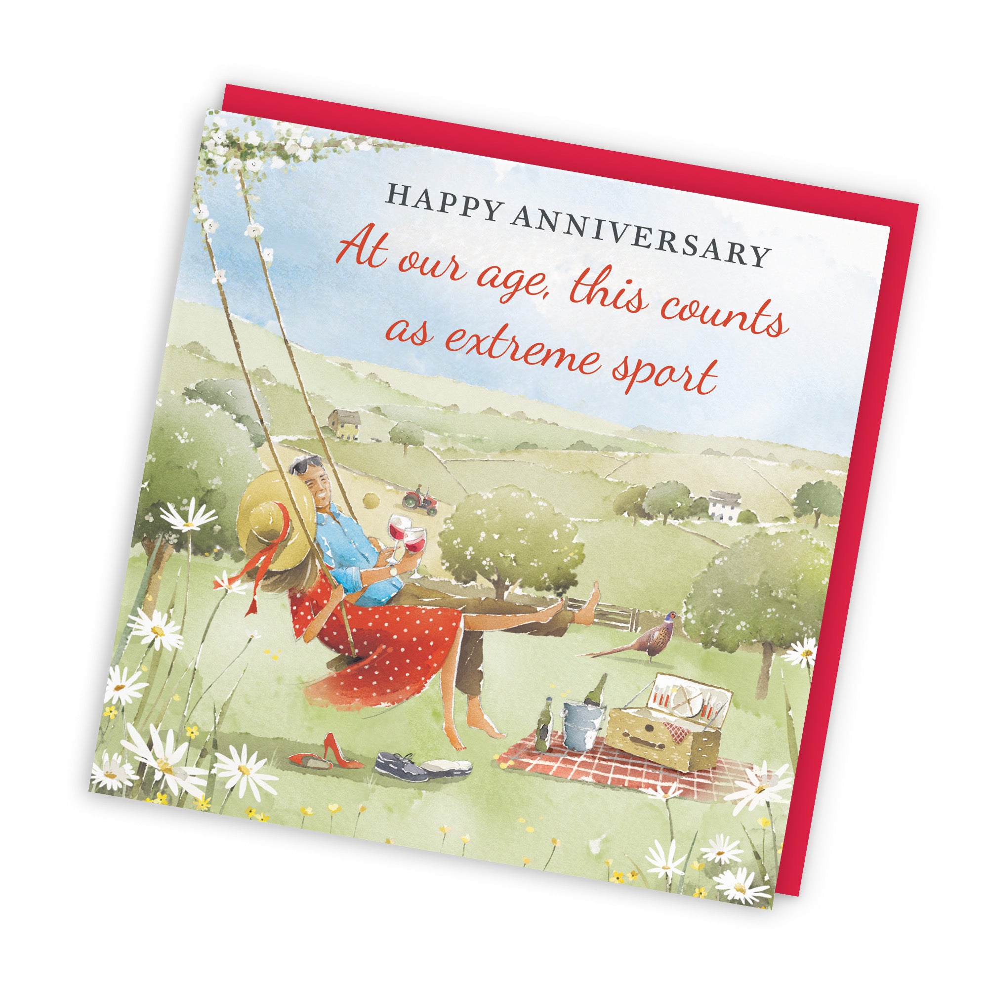 Anniversary Card Meadow Picnic Funny Joke Extreme Sport Milo's Gallery - Default Title (RT06906)