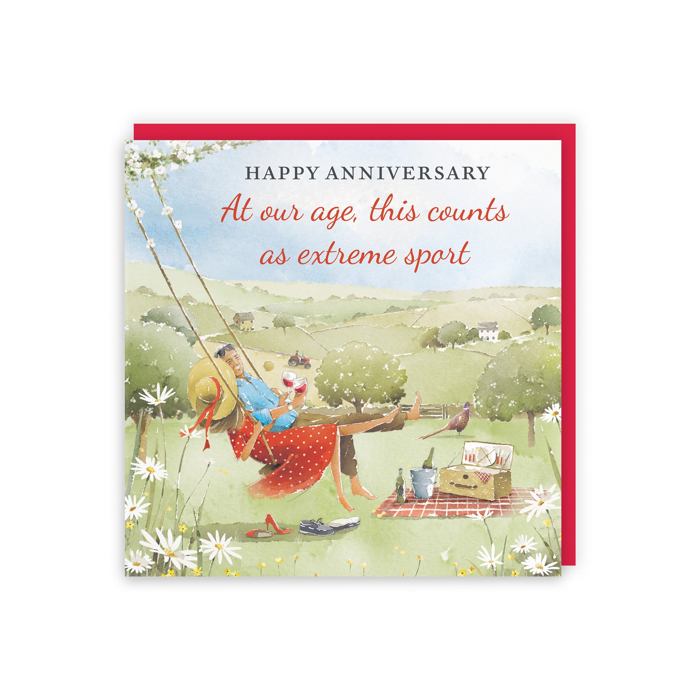 Anniversary Card Meadow Picnic Funny Joke Extreme Sport Milo's Gallery - Default Title (RT06906)