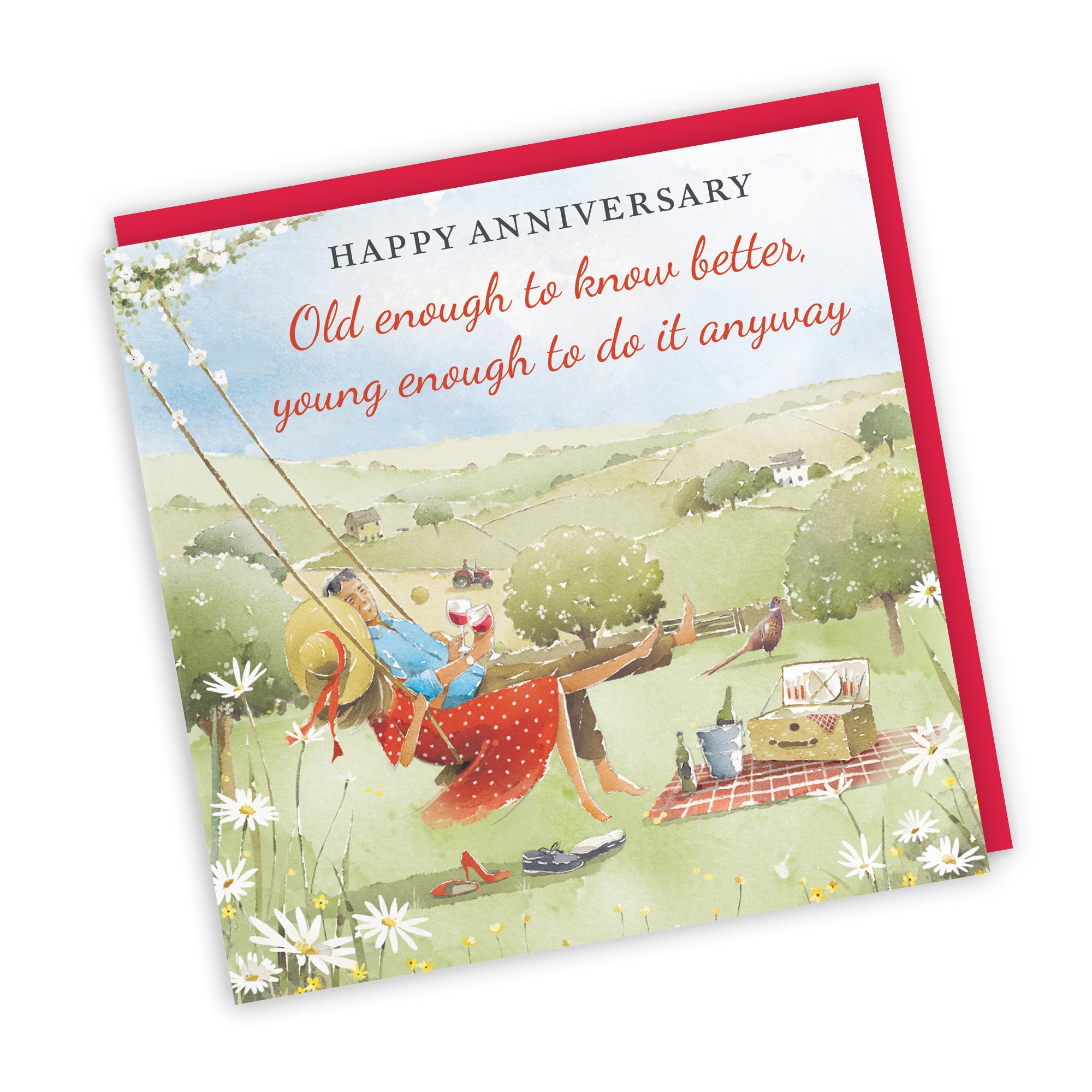 Anniversary Card Meadow Picnic Funny Old Enough To Know Better Milo's Gallery - Default Title (RT06907)