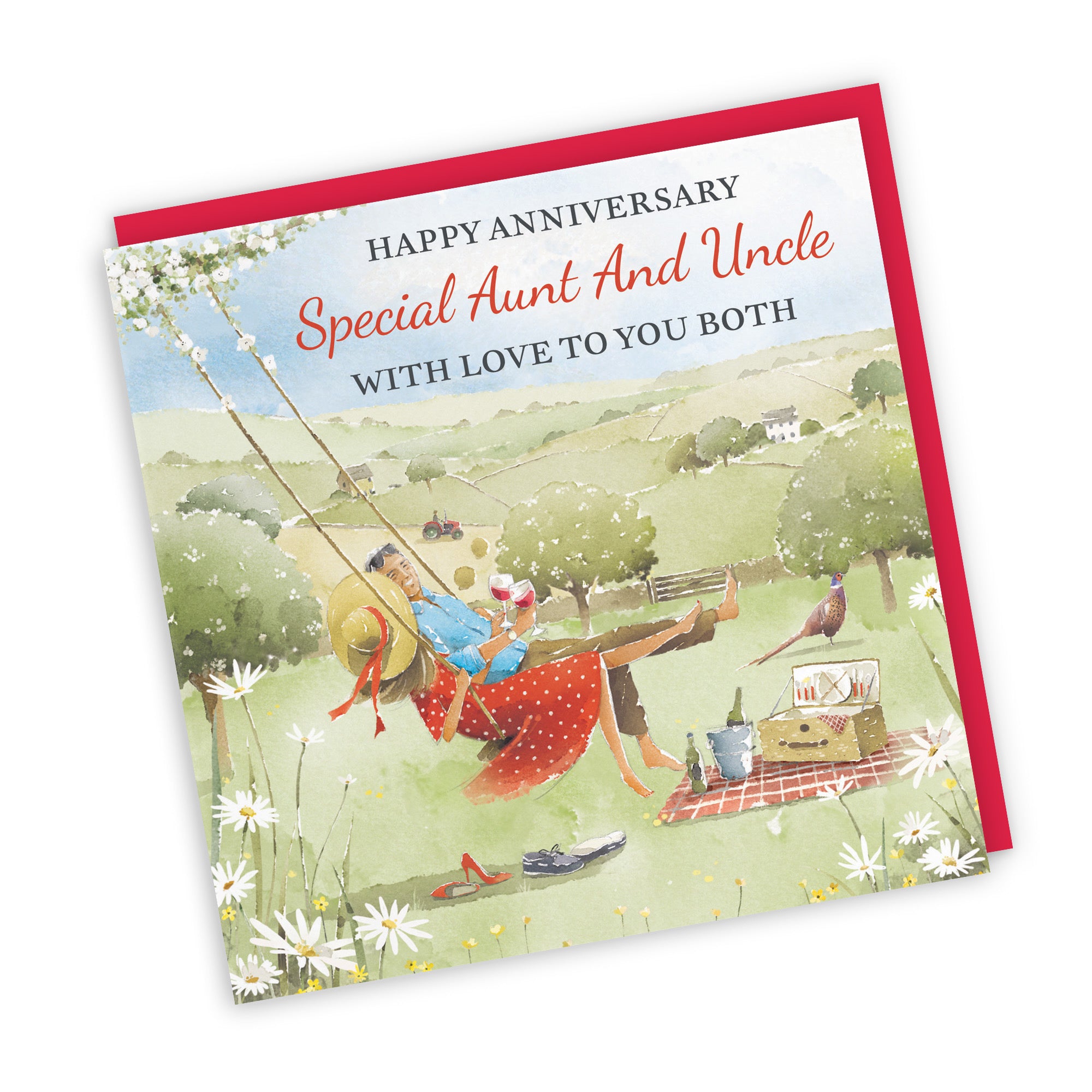 Aunt And Uncle Anniversary Card Meadow Picnic Milo's Gallery - Default Title (RT06910)