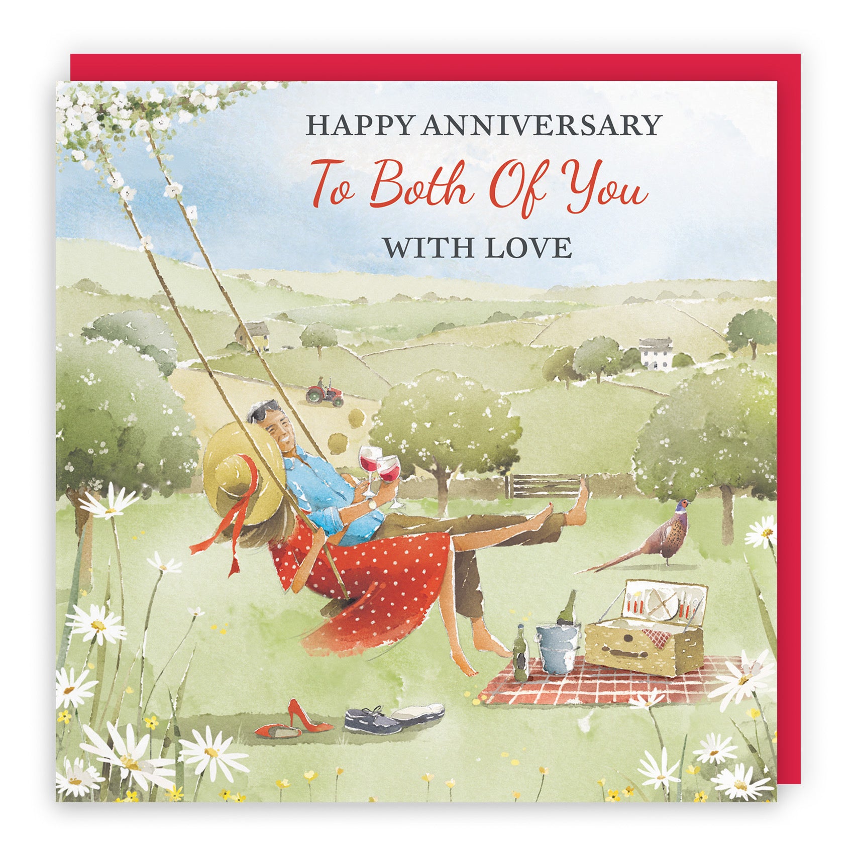 Both Of You Anniversary Card Meadow Picnic Milo's Gallery - Default Title (RT06912)