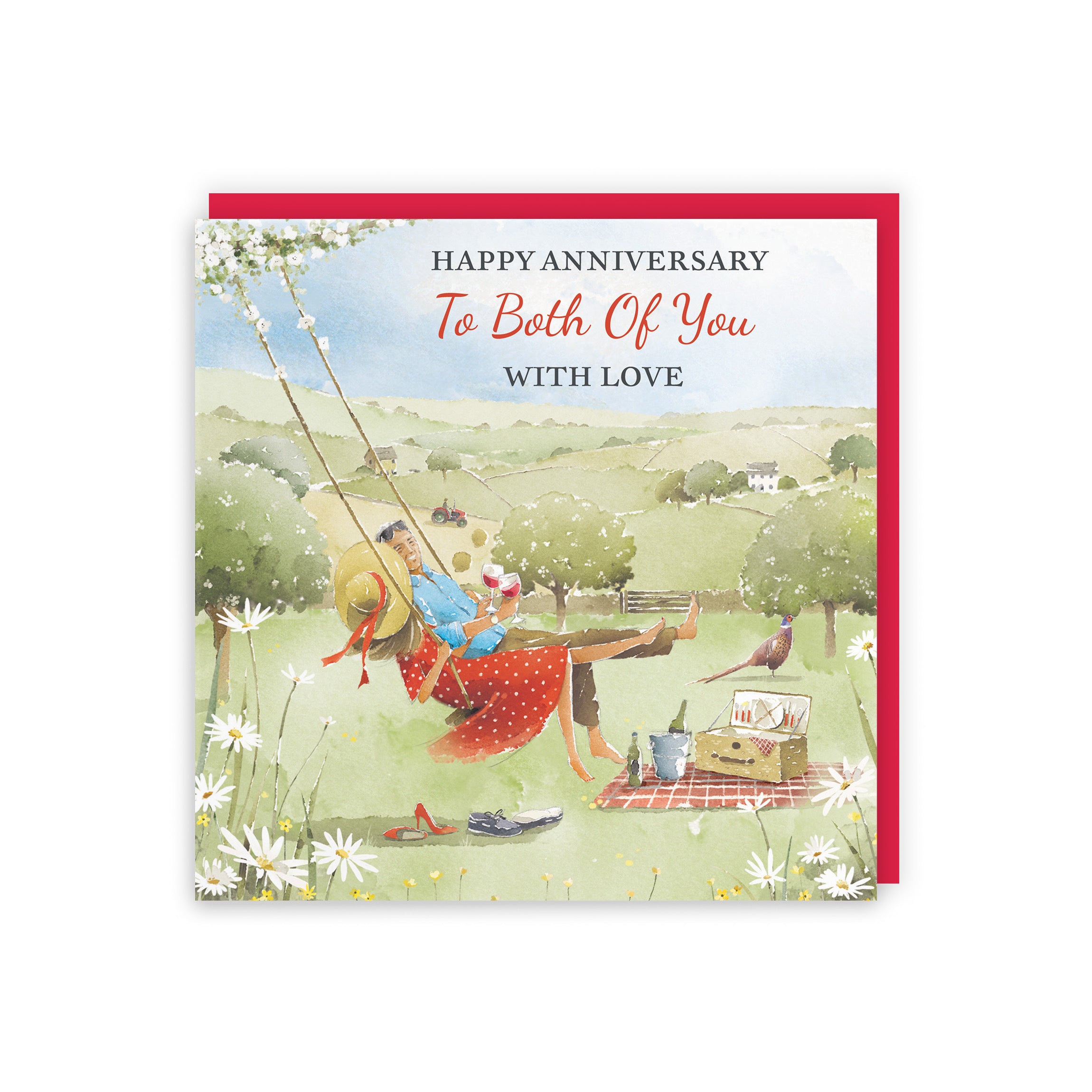 Both Of You Anniversary Card Meadow Picnic Milo's Gallery - Default Title (RT06912)
