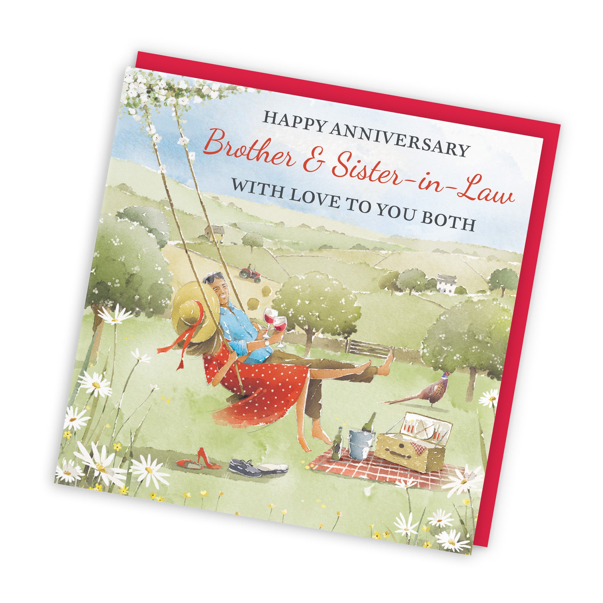 Brother And Sister-in-Law Anniversary Card Meadow Picnic Milo's Gallery - Default Title (RT06913)