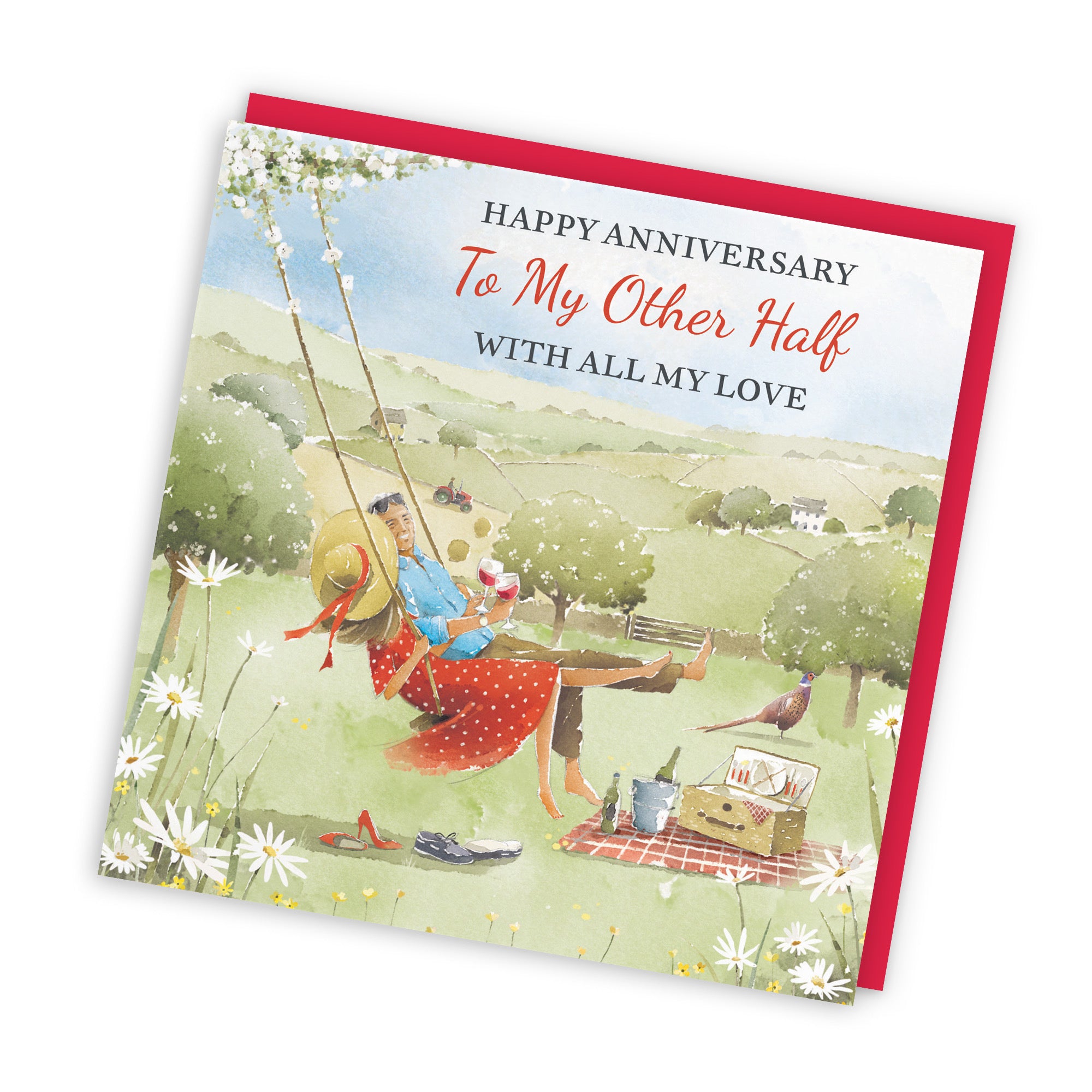 Other Half Anniversary Card Meadow Picnic Milo's Gallery - Default Title (RT06938)