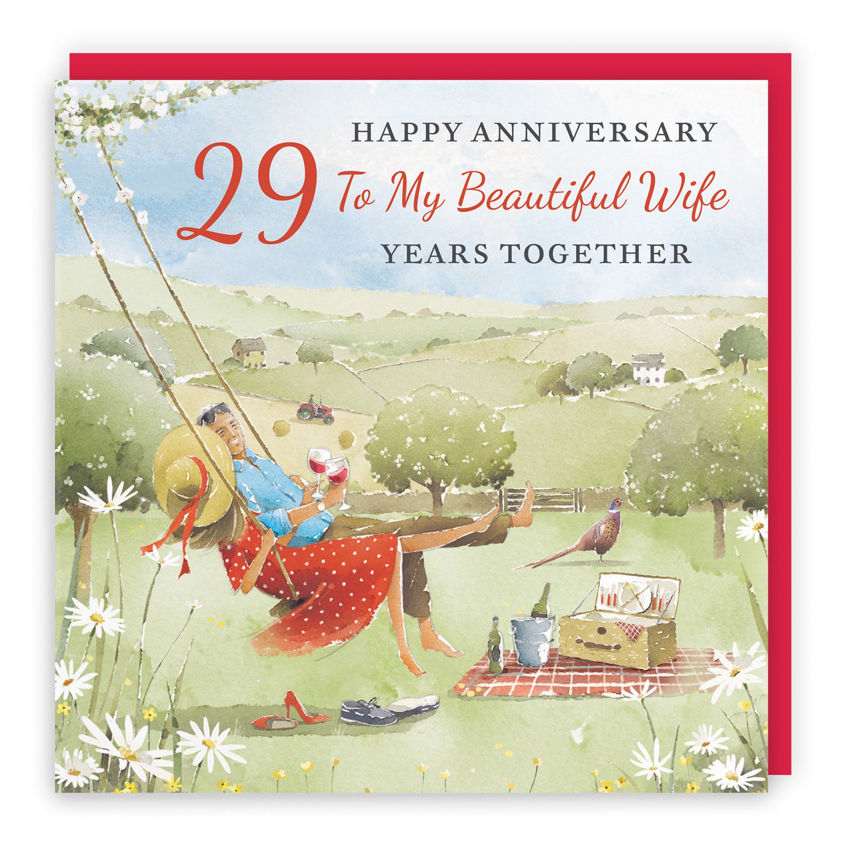 29th Wife Anniversary Card Meadow Picnic Milo's Gallery - Default Title (RT07196)