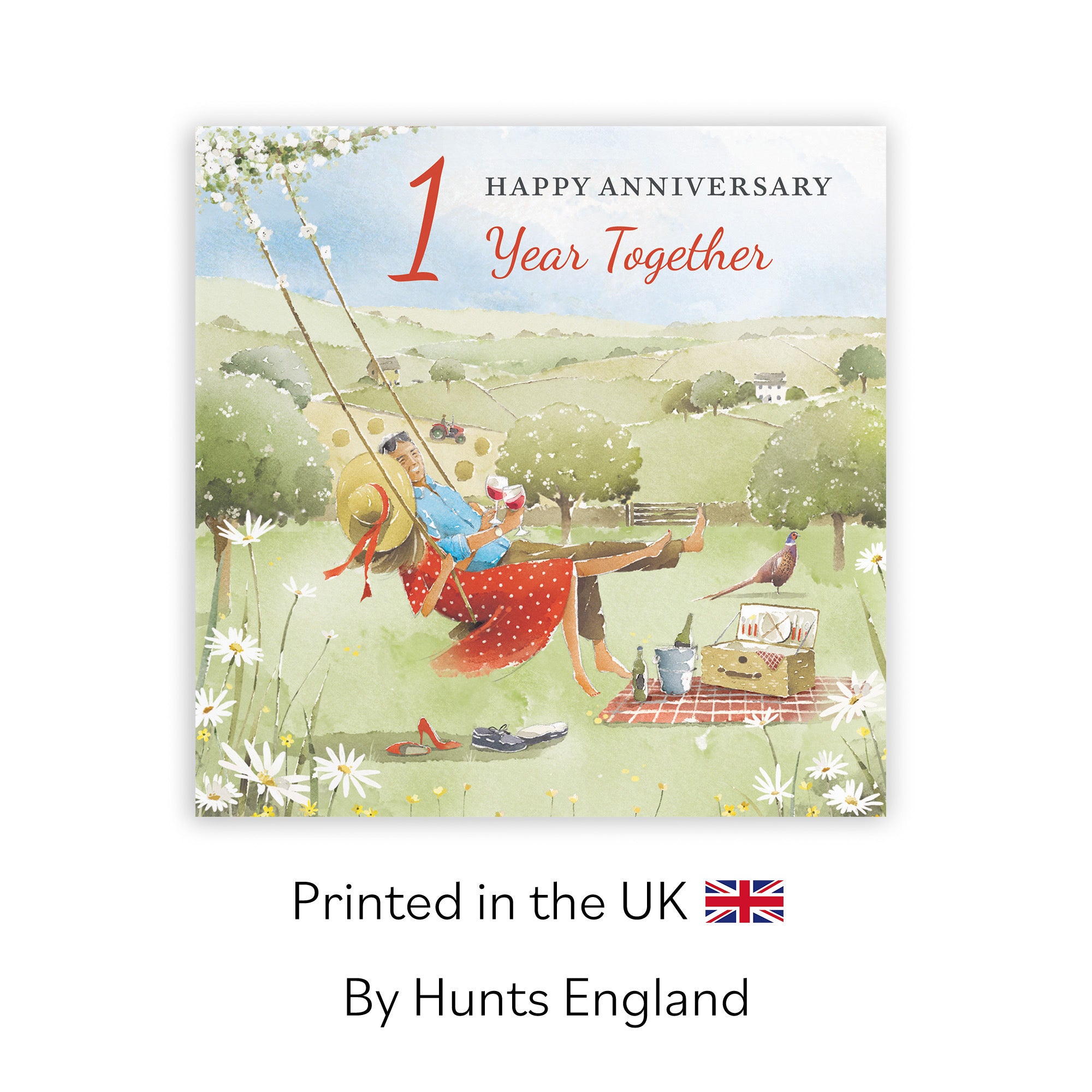 1st Anniversary Card Meadow Picnic Milo's Gallery - Default Title (RT07200)