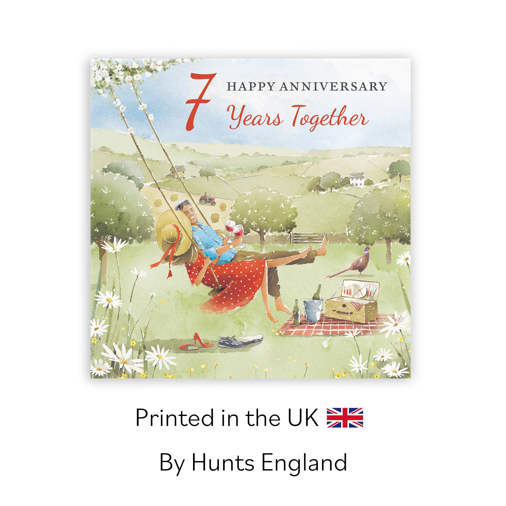 7th Anniversary Card Meadow Picnic Milo's Gallery - Default Title (RT07206)