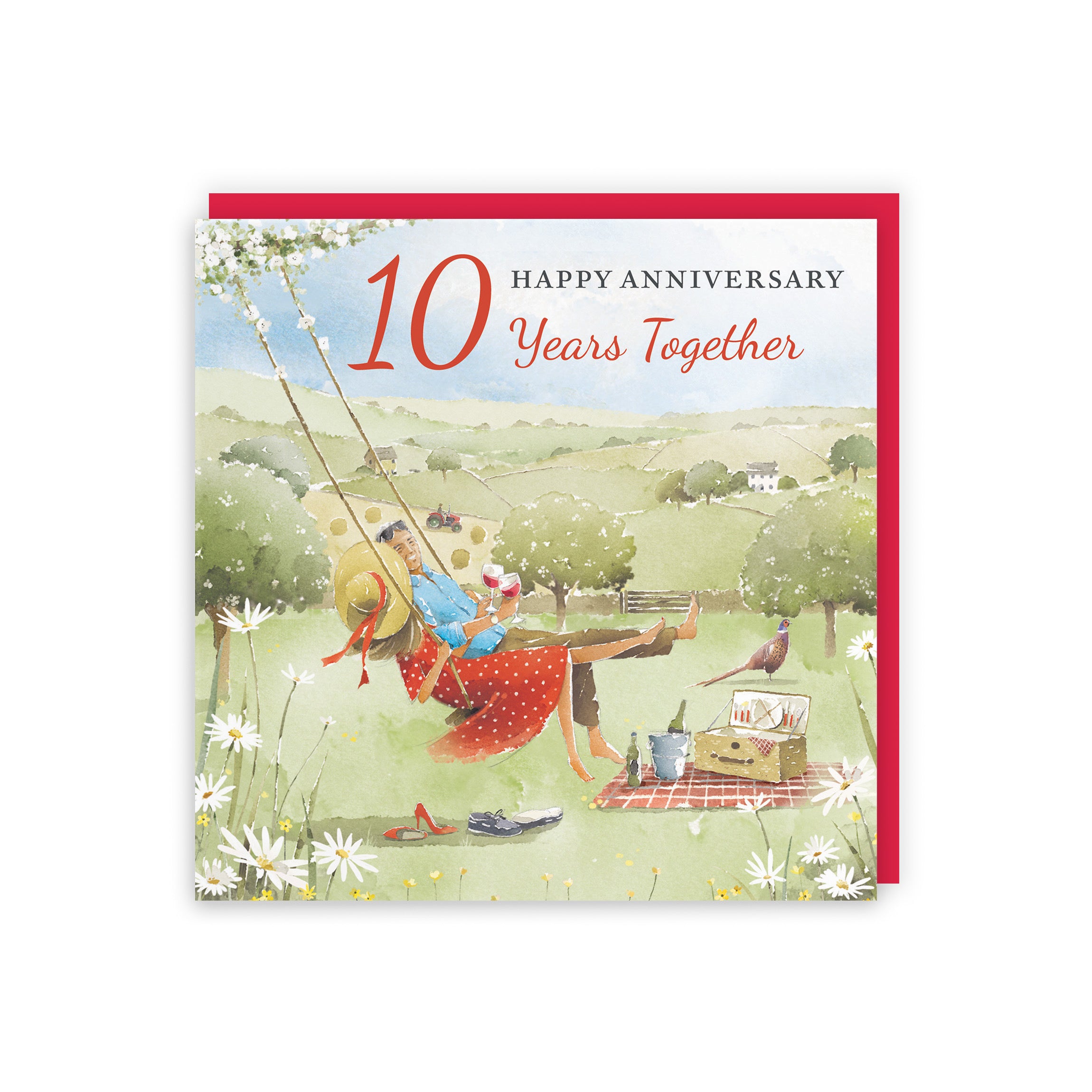 10th Anniversary Card Meadow Picnic Milo's Gallery - Default Title (RT07209)