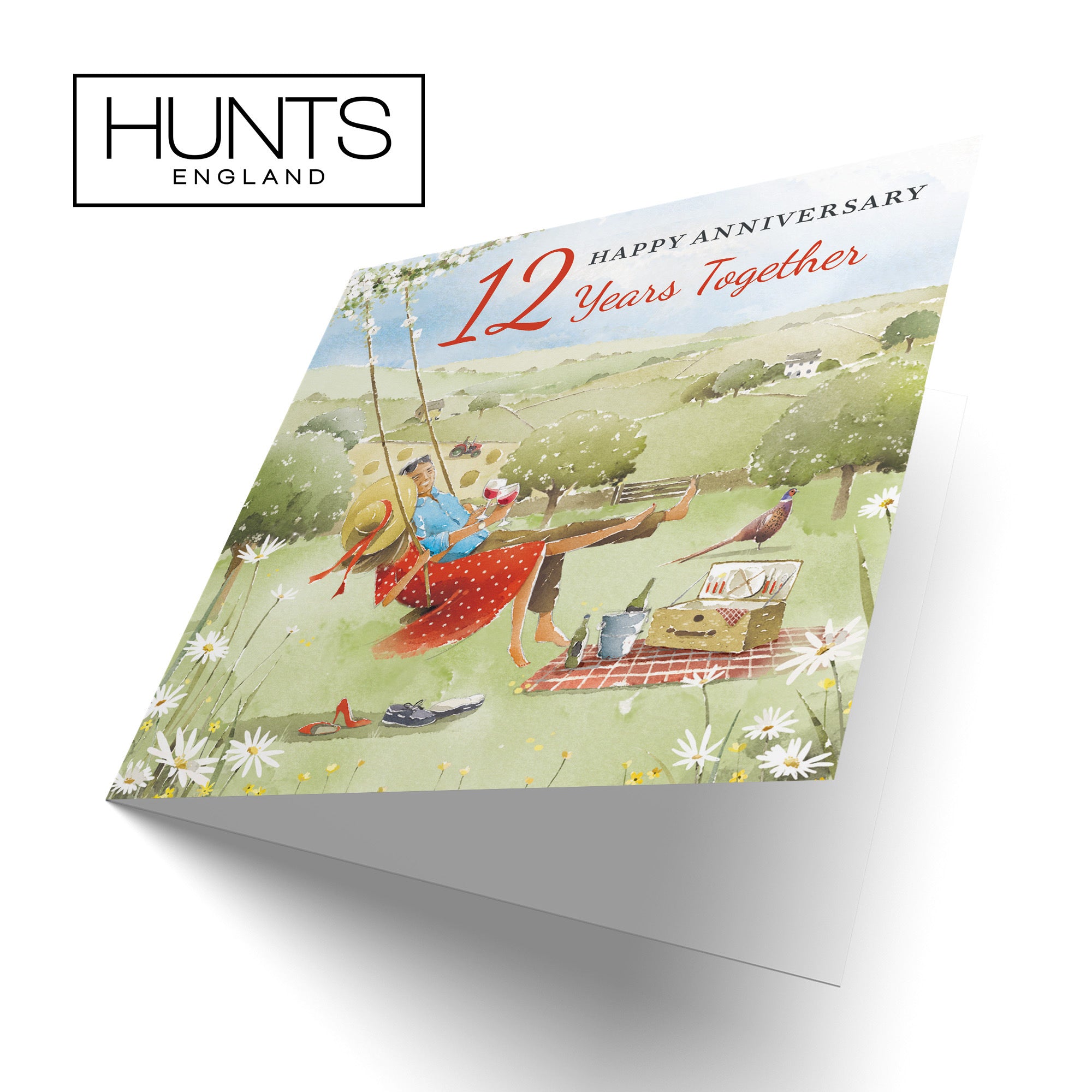 12th Anniversary Card Meadow Picnic Milo's Gallery - Default Title (RT07211)