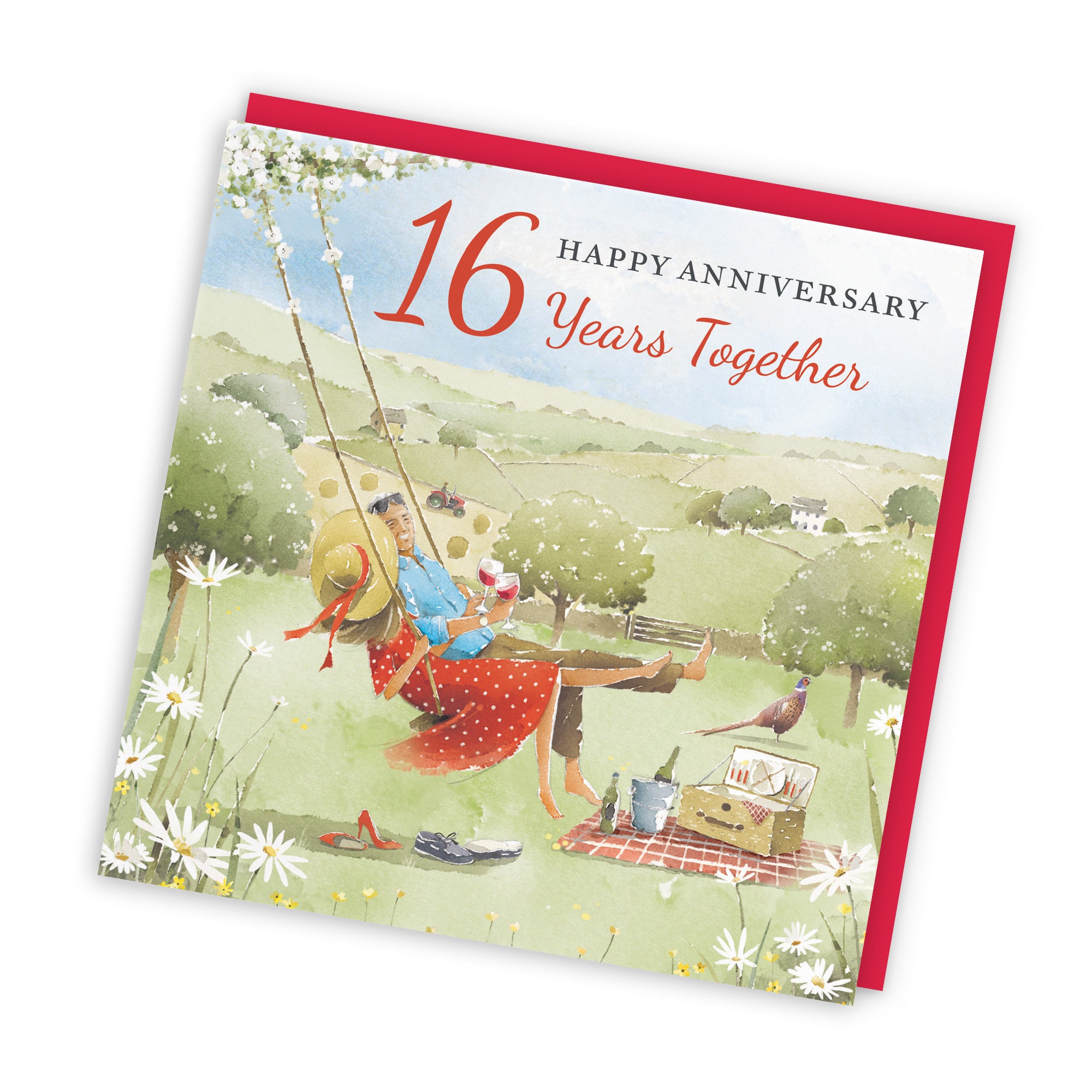 16th Anniversary Card Meadow Picnic Milo's Gallery - Default Title (RT07215)