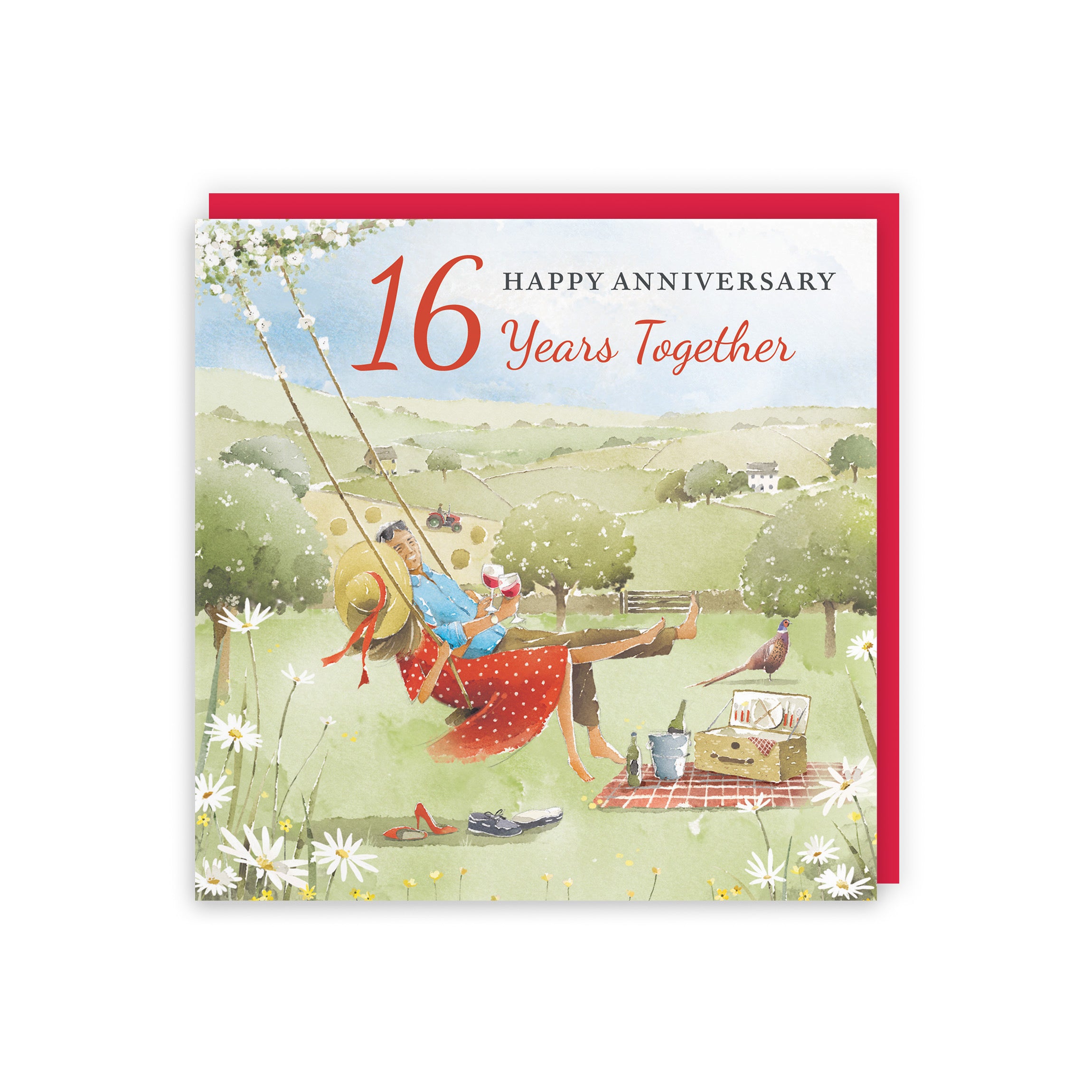 16th Anniversary Card Meadow Picnic Milo's Gallery - Default Title (RT07215)