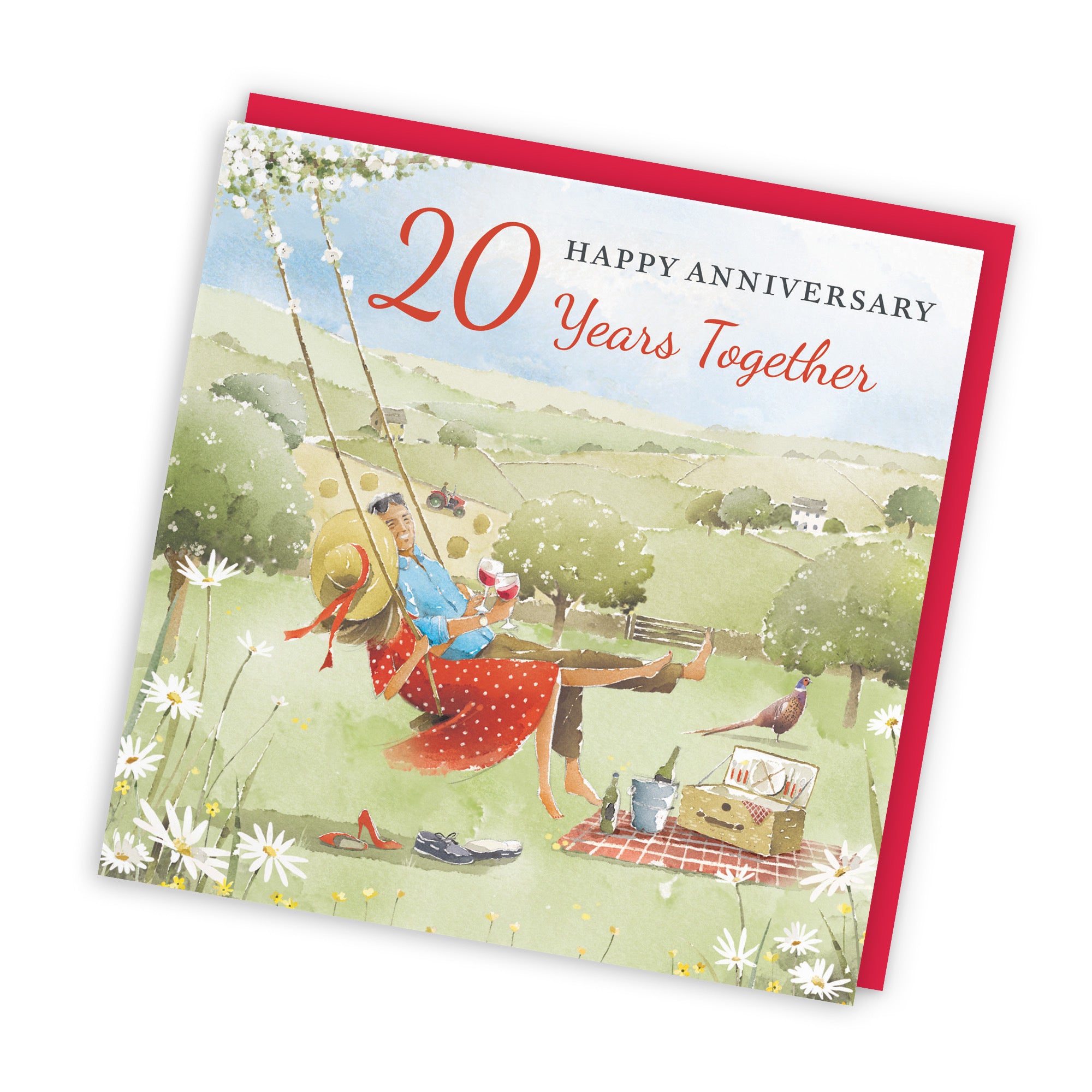 20th Anniversary Card Meadow Picnic Milo's Gallery - Default Title (RT07219)
