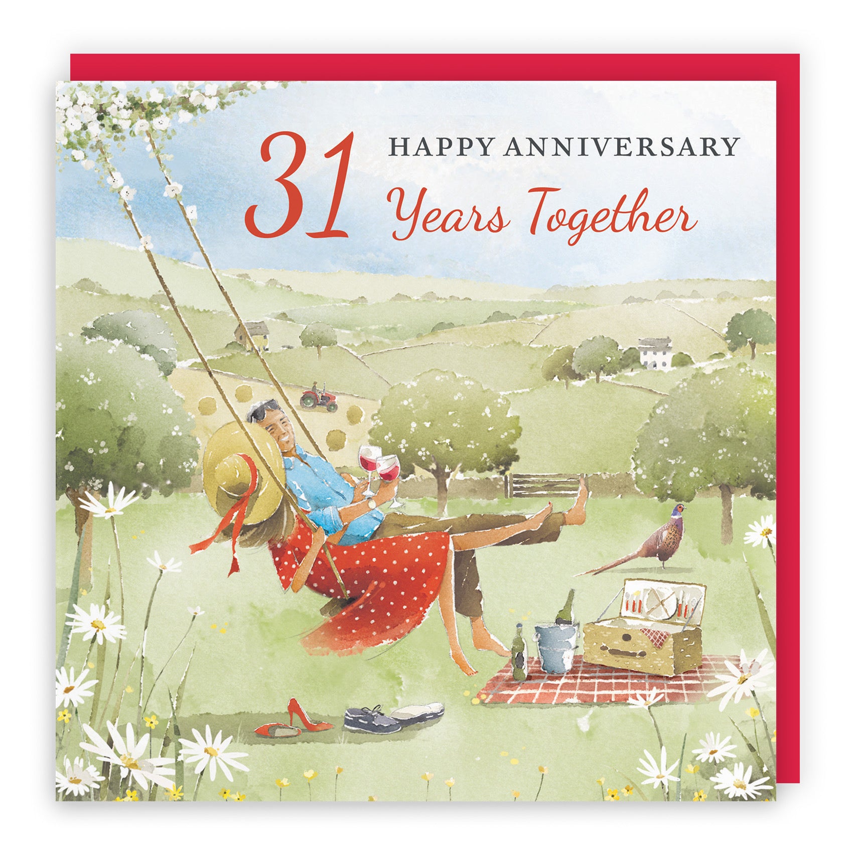 31st Anniversary Card Meadow Picnic Milo's Gallery - Default Title (RT07230)