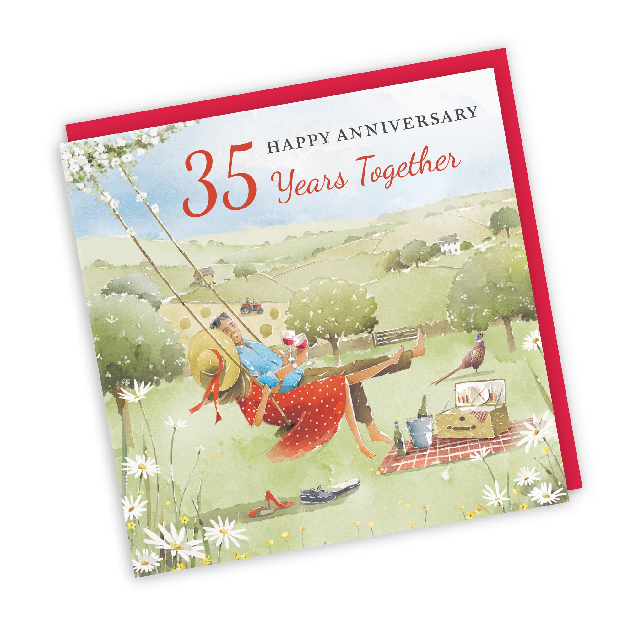 35th Anniversary Card Meadow Picnic Milo's Gallery - Default Title (RT07234)