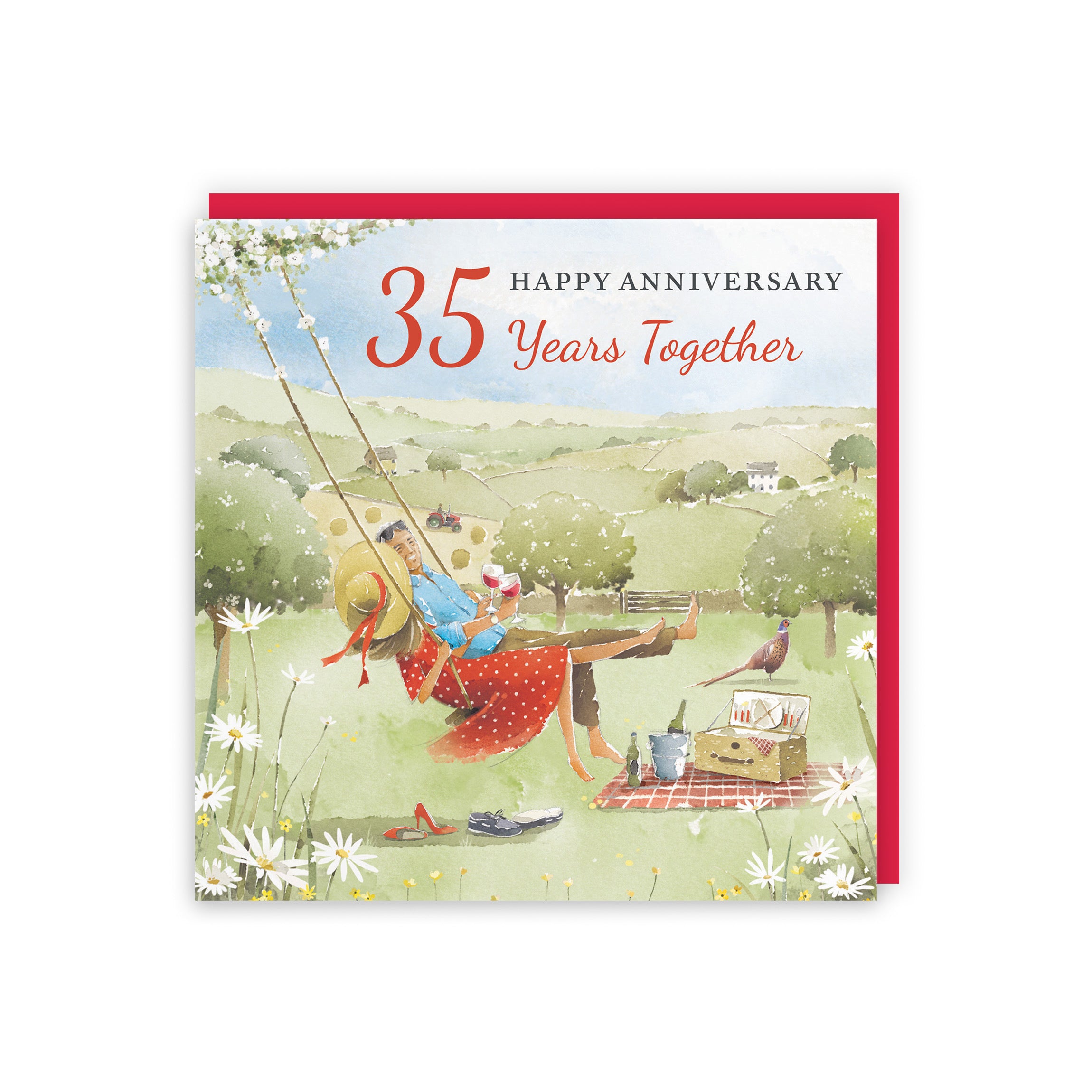 35th Anniversary Card Meadow Picnic Milo's Gallery - Default Title (RT07234)