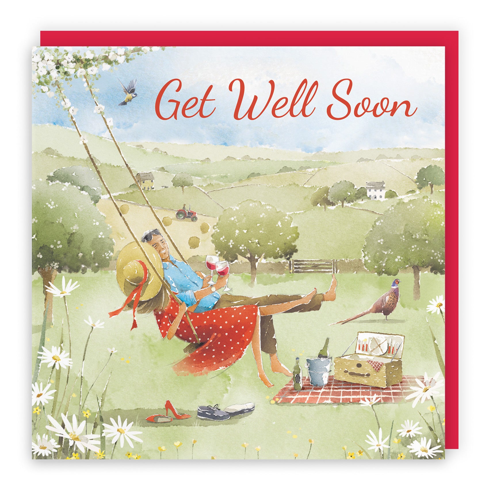 Get Well Card Meadow Picnic Milo's Gallery - Default Title (RT07240)